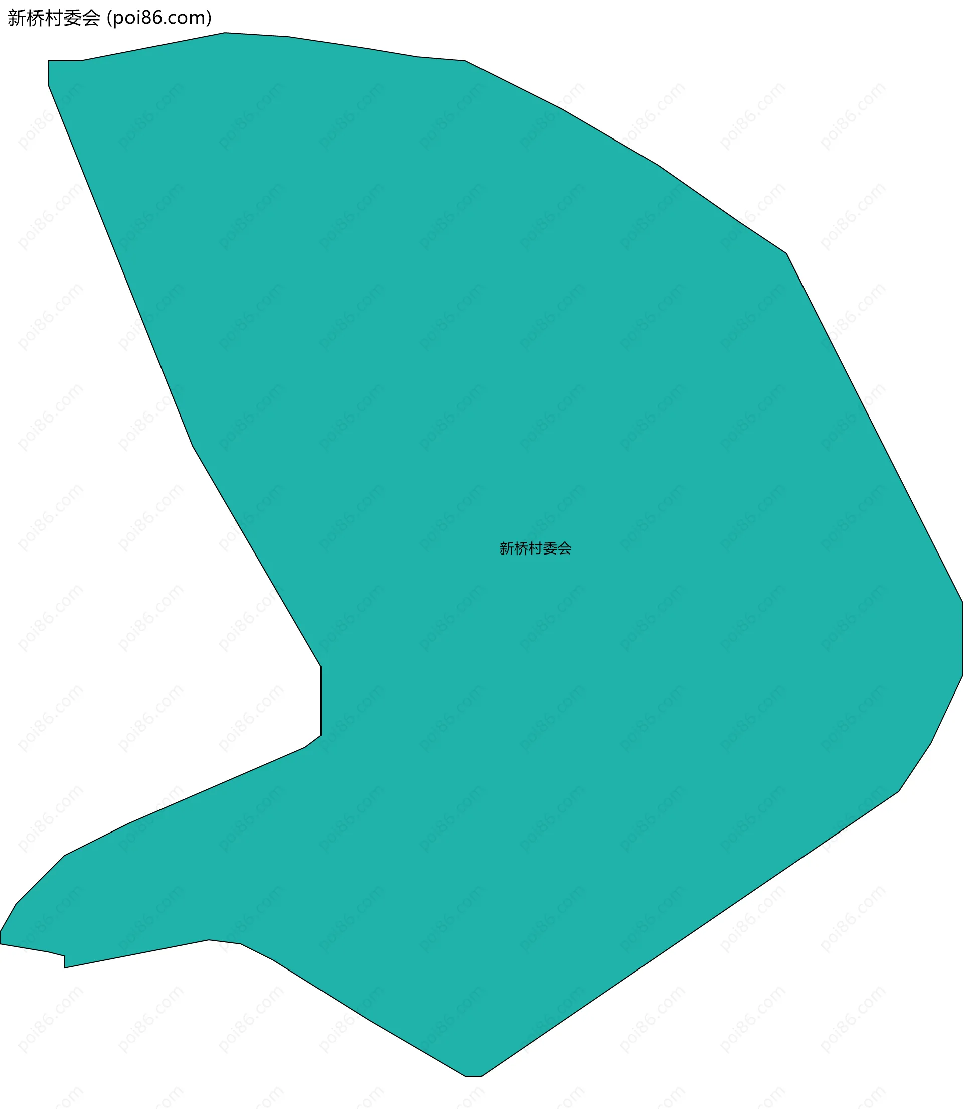 新桥村委会边界地图