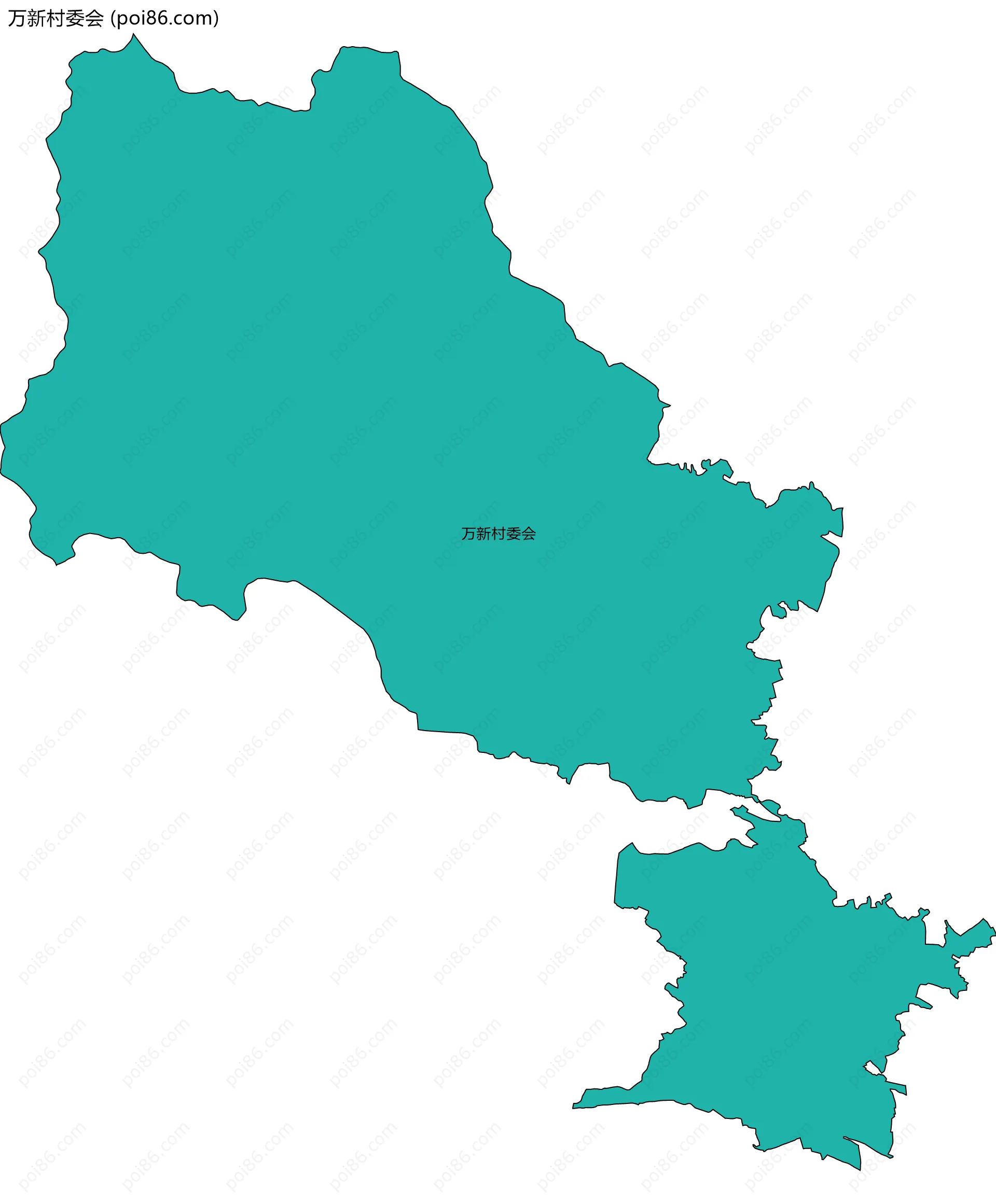 万新村委会边界地图