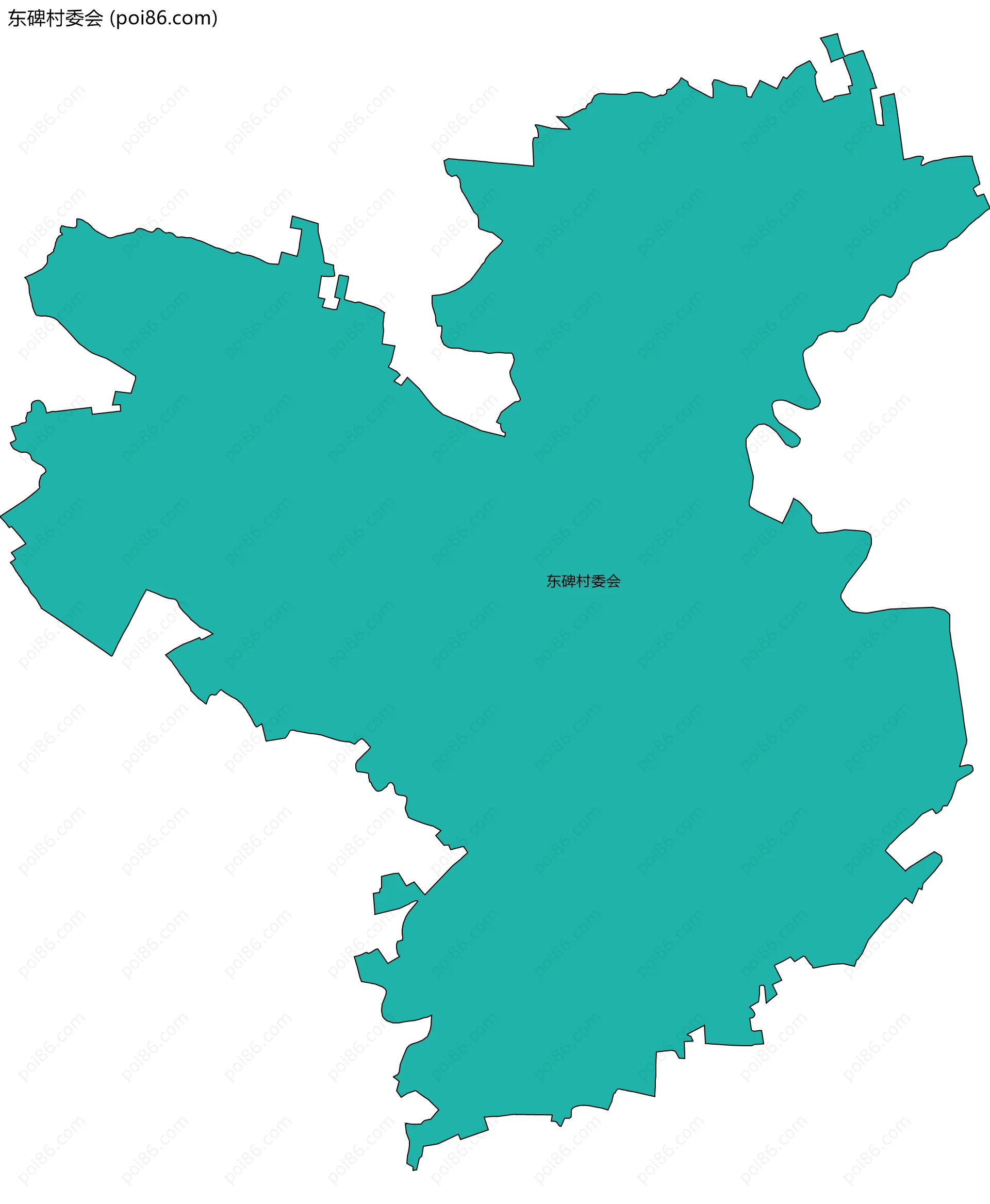 东碑村委会边界地图