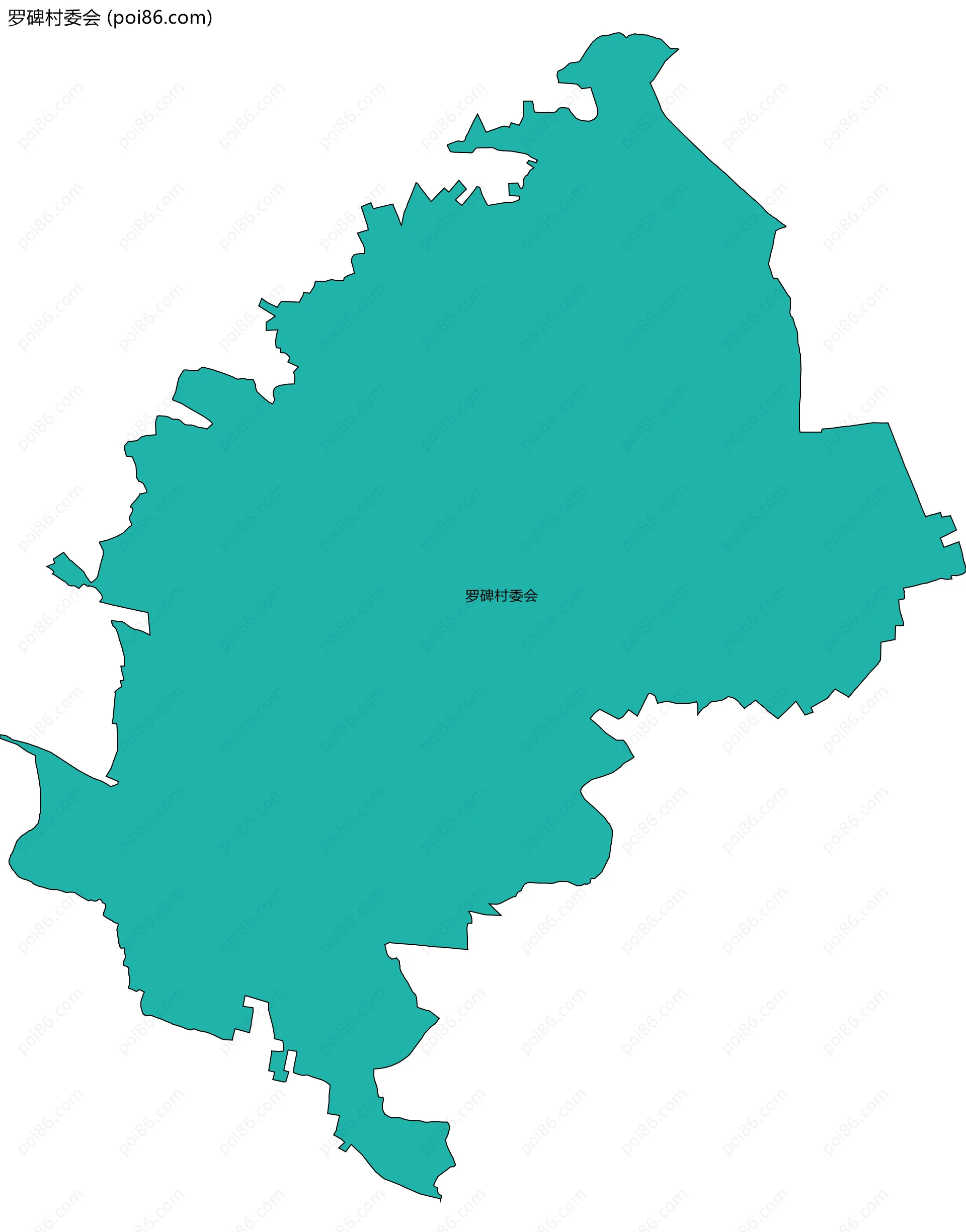 罗碑村委会边界地图