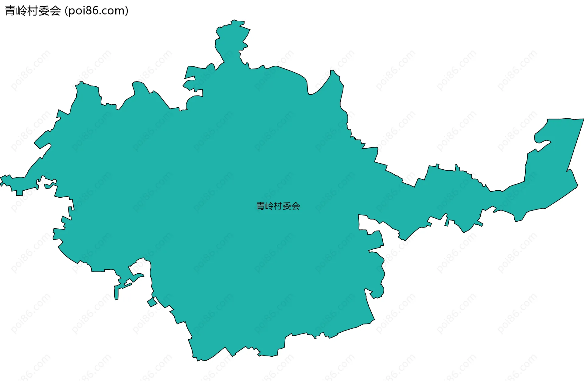 青岭村委会边界地图