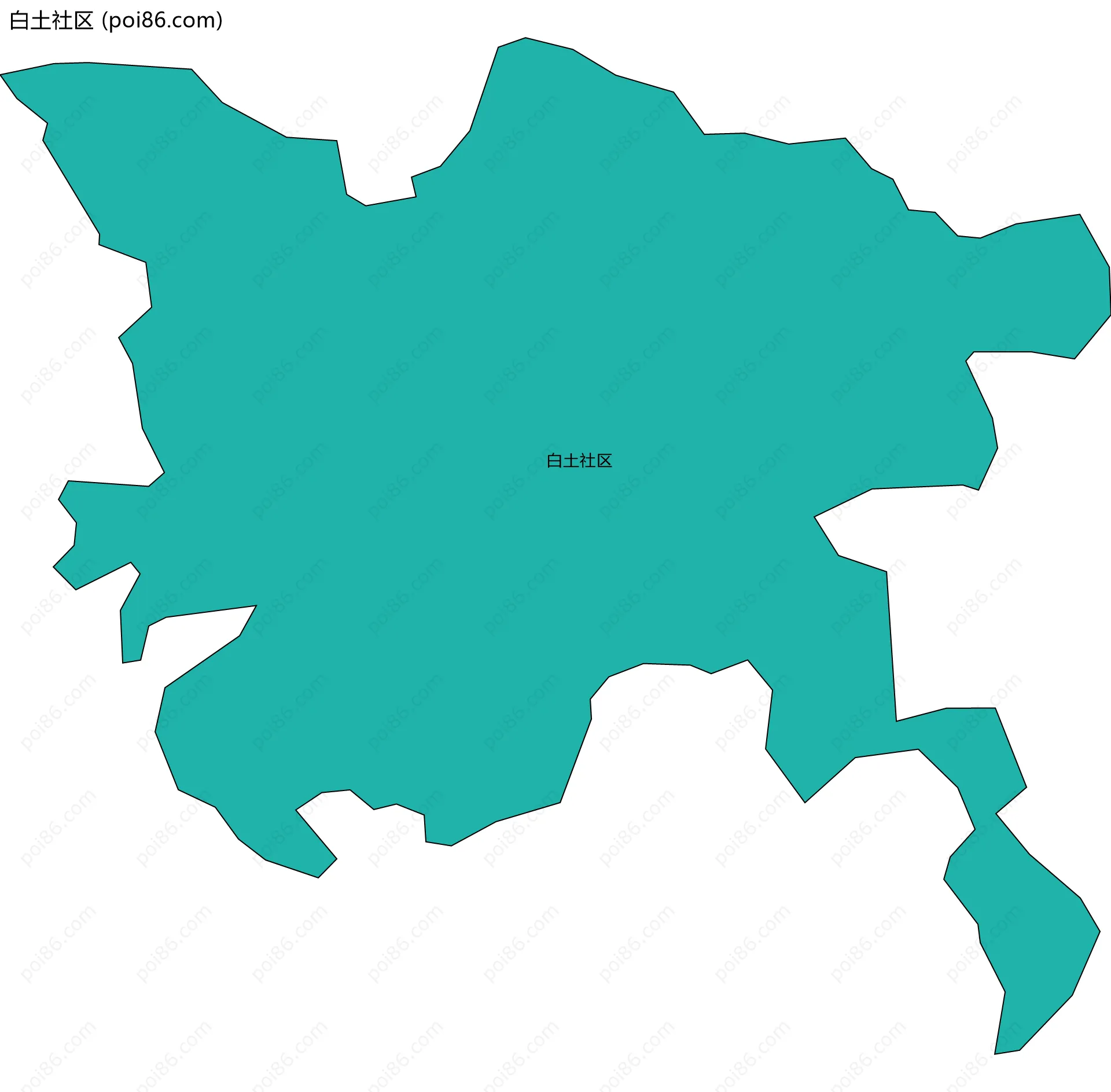 白土社区边界地图