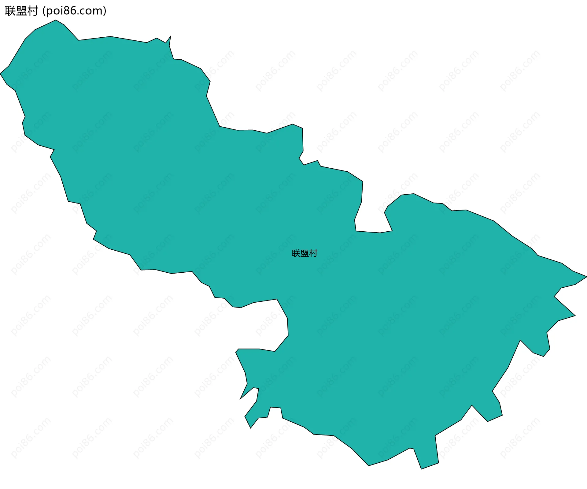 联盟村边界地图