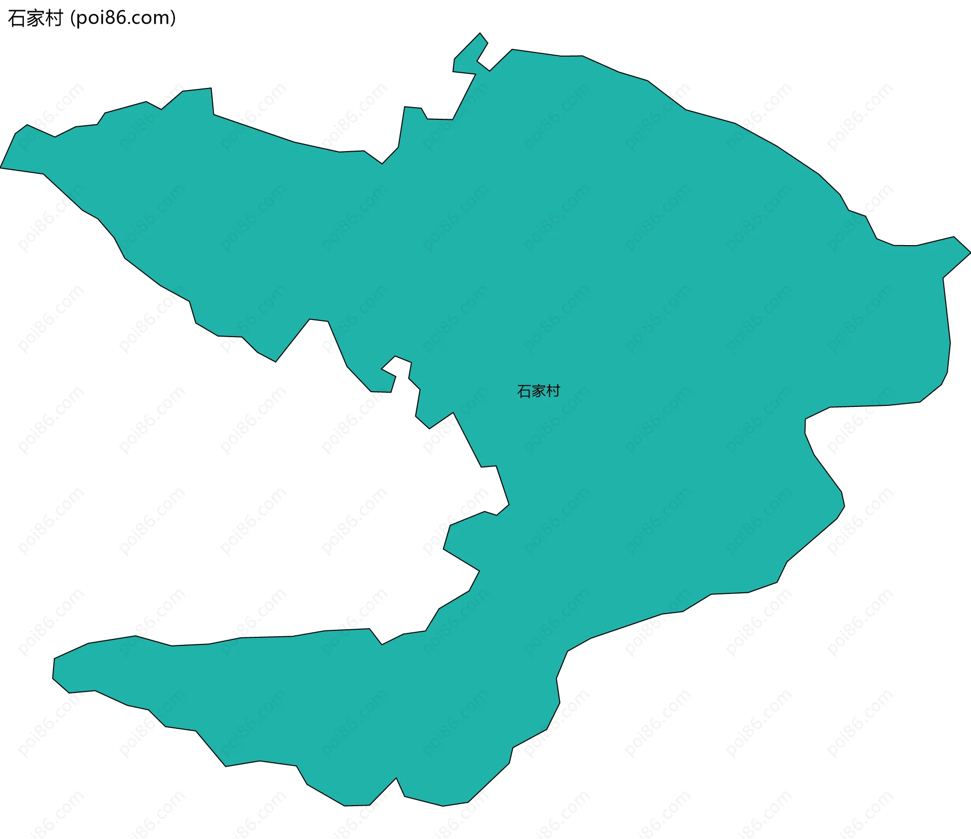 石家村边界地图