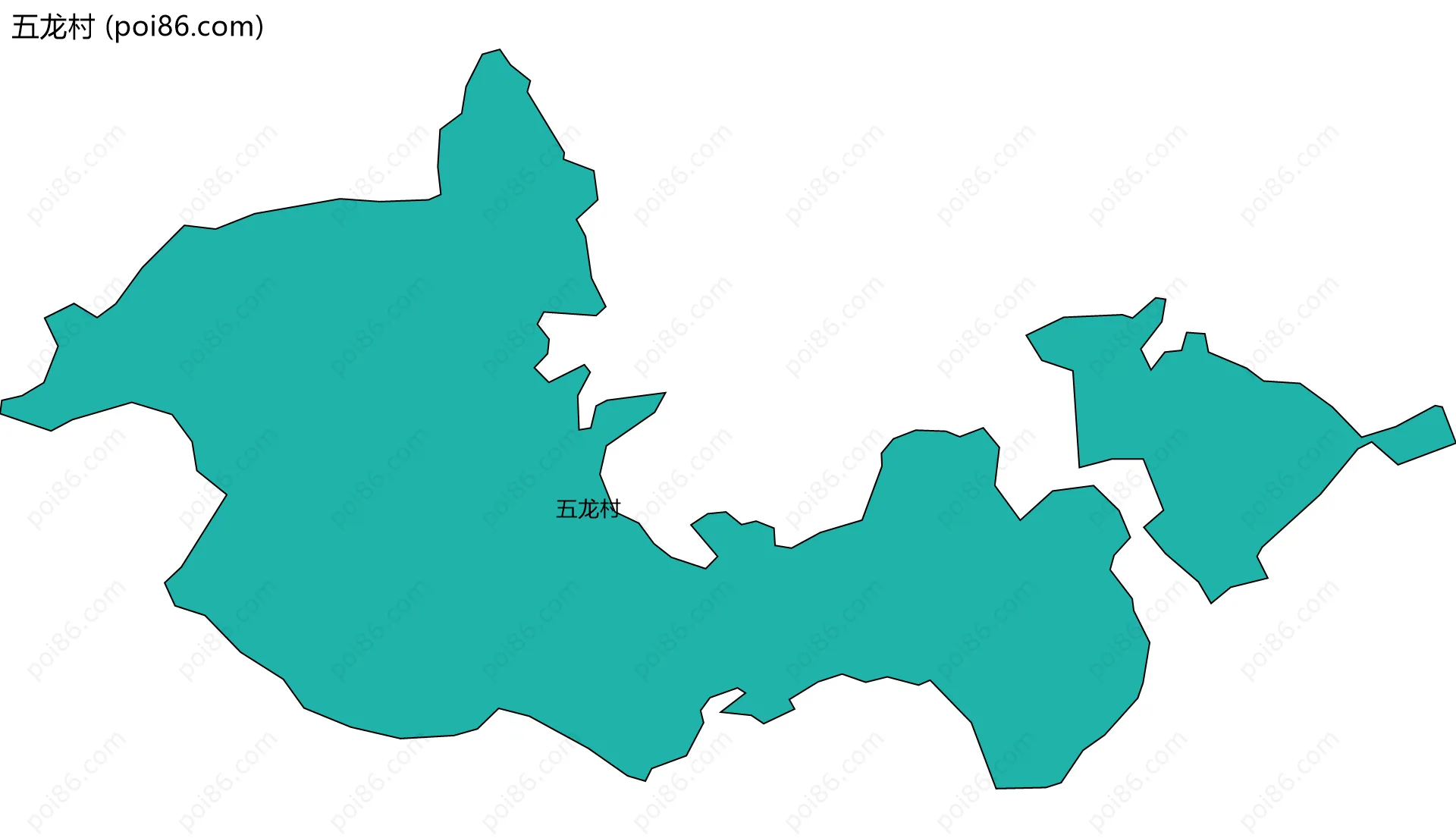 五龙村边界地图