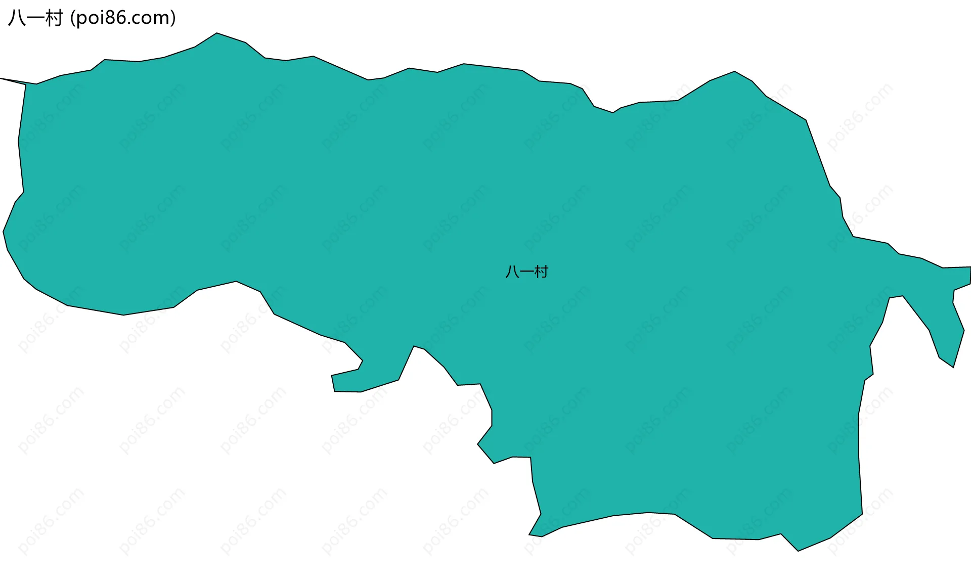 八一村边界地图