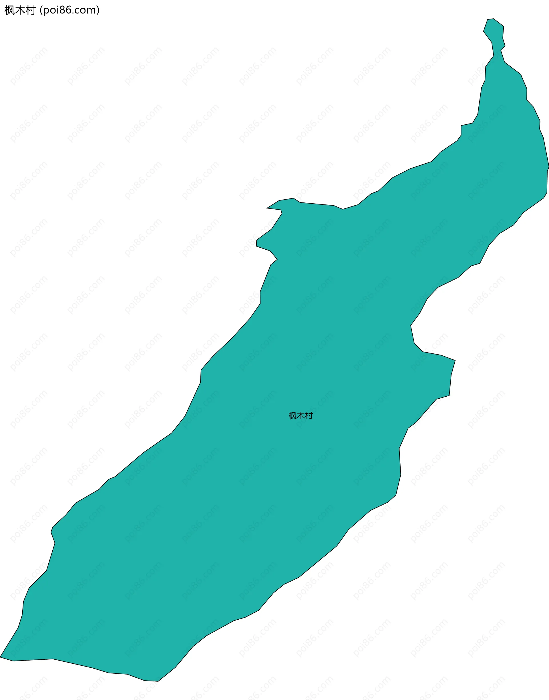 枫木村边界地图