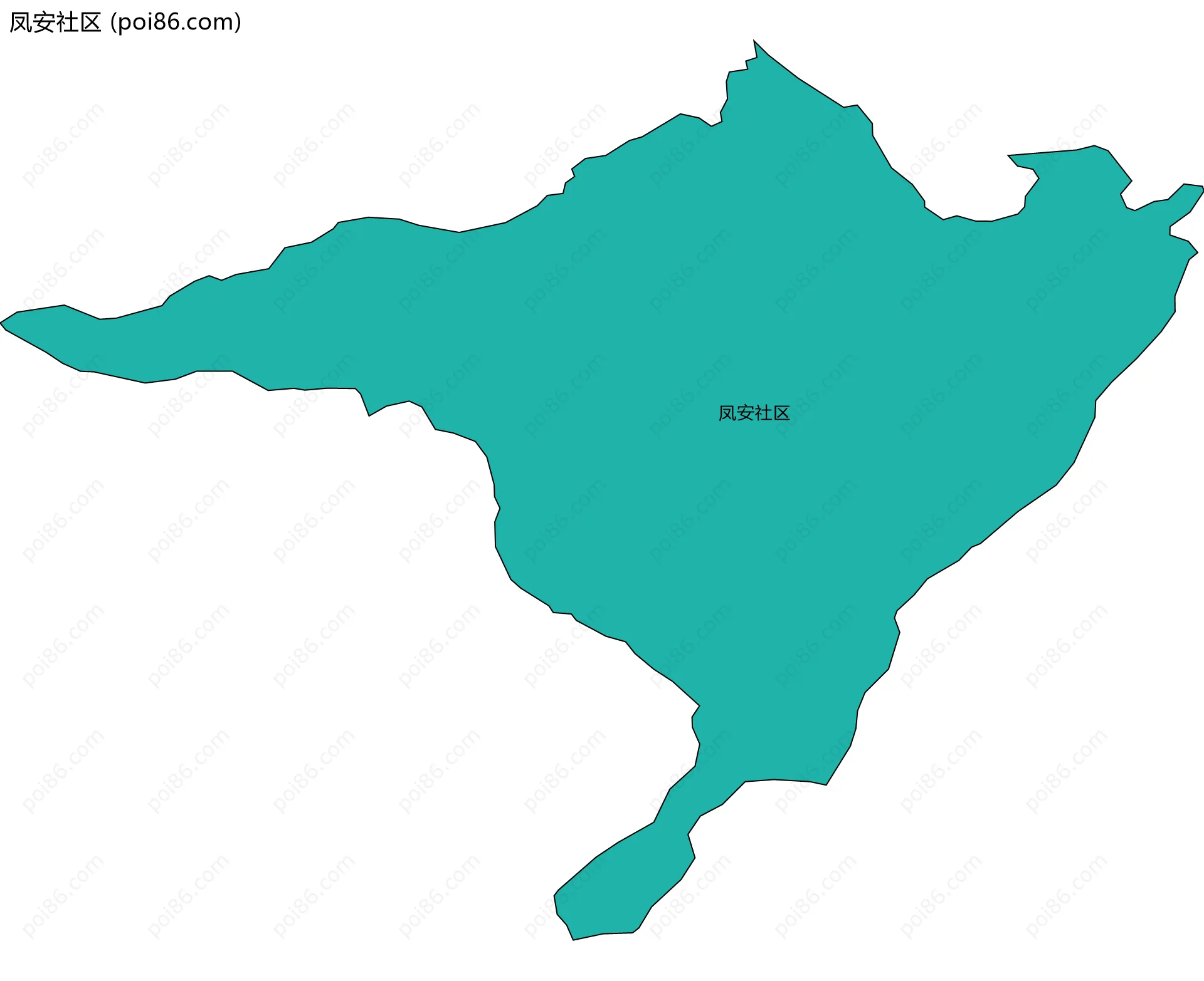 凤安社区边界地图