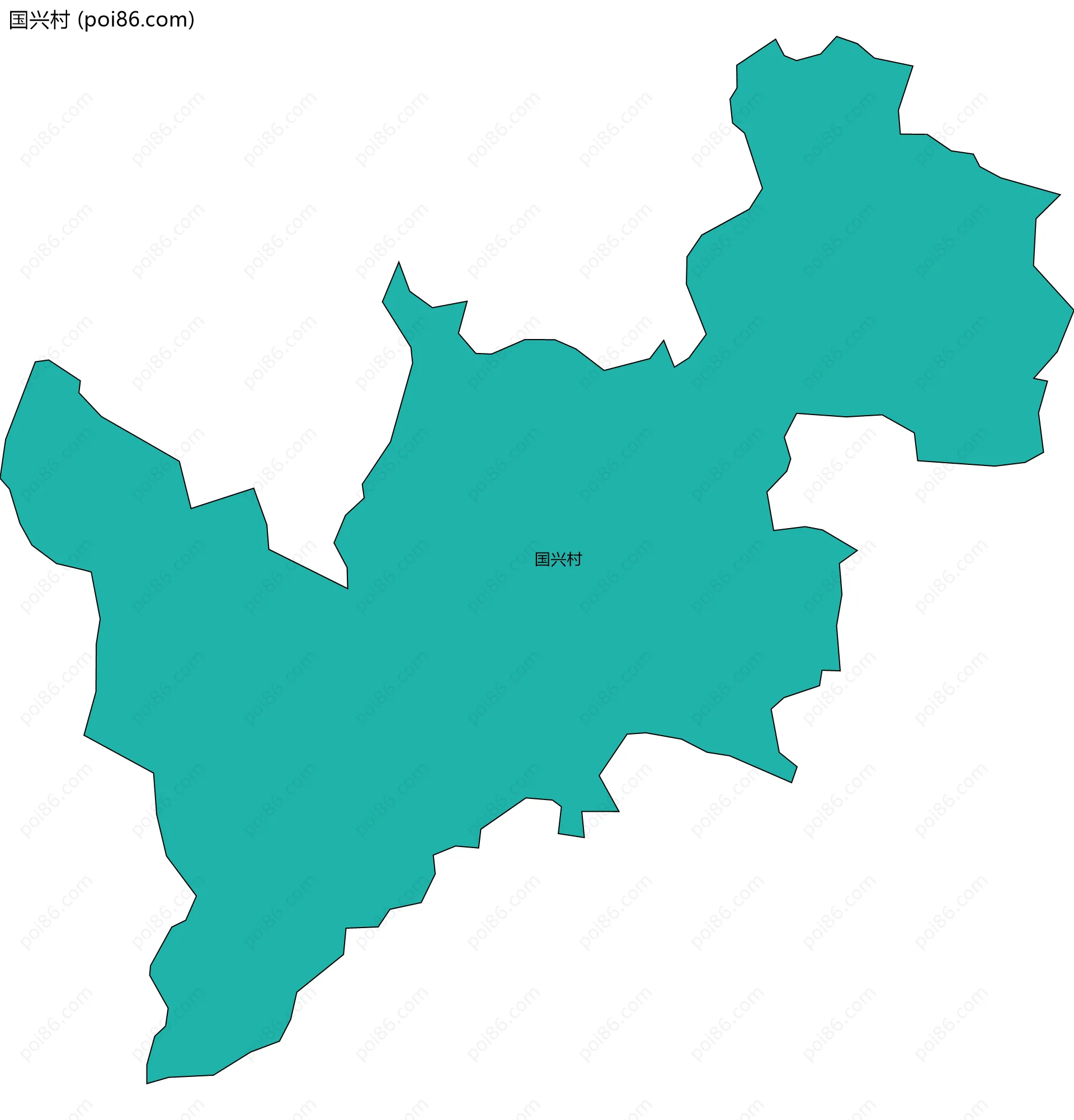 国兴村边界地图
