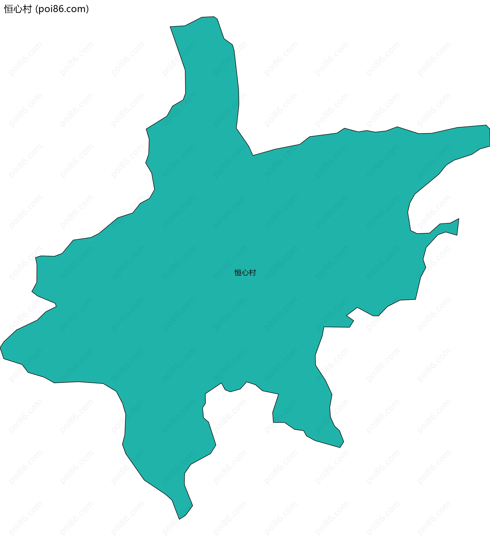 恒心村边界地图