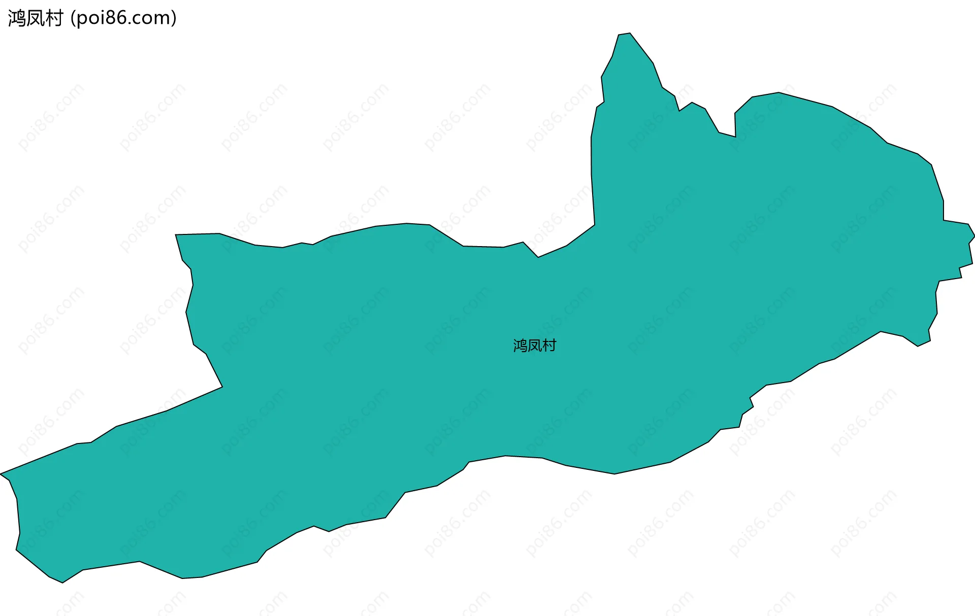 鸿凤村边界地图