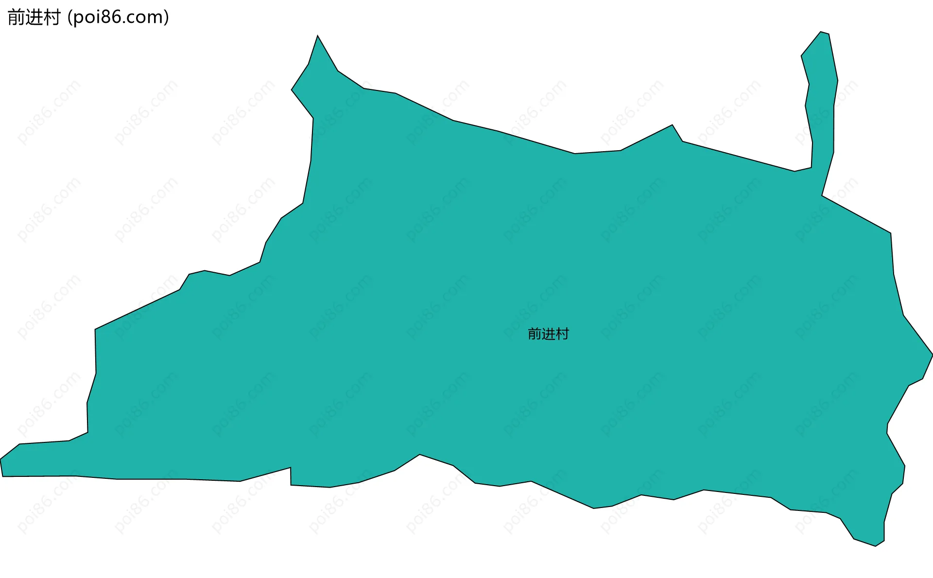 前进村边界地图
