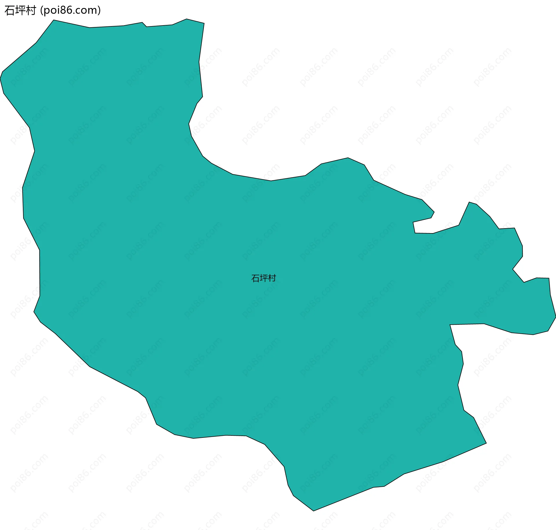 石坪村边界地图