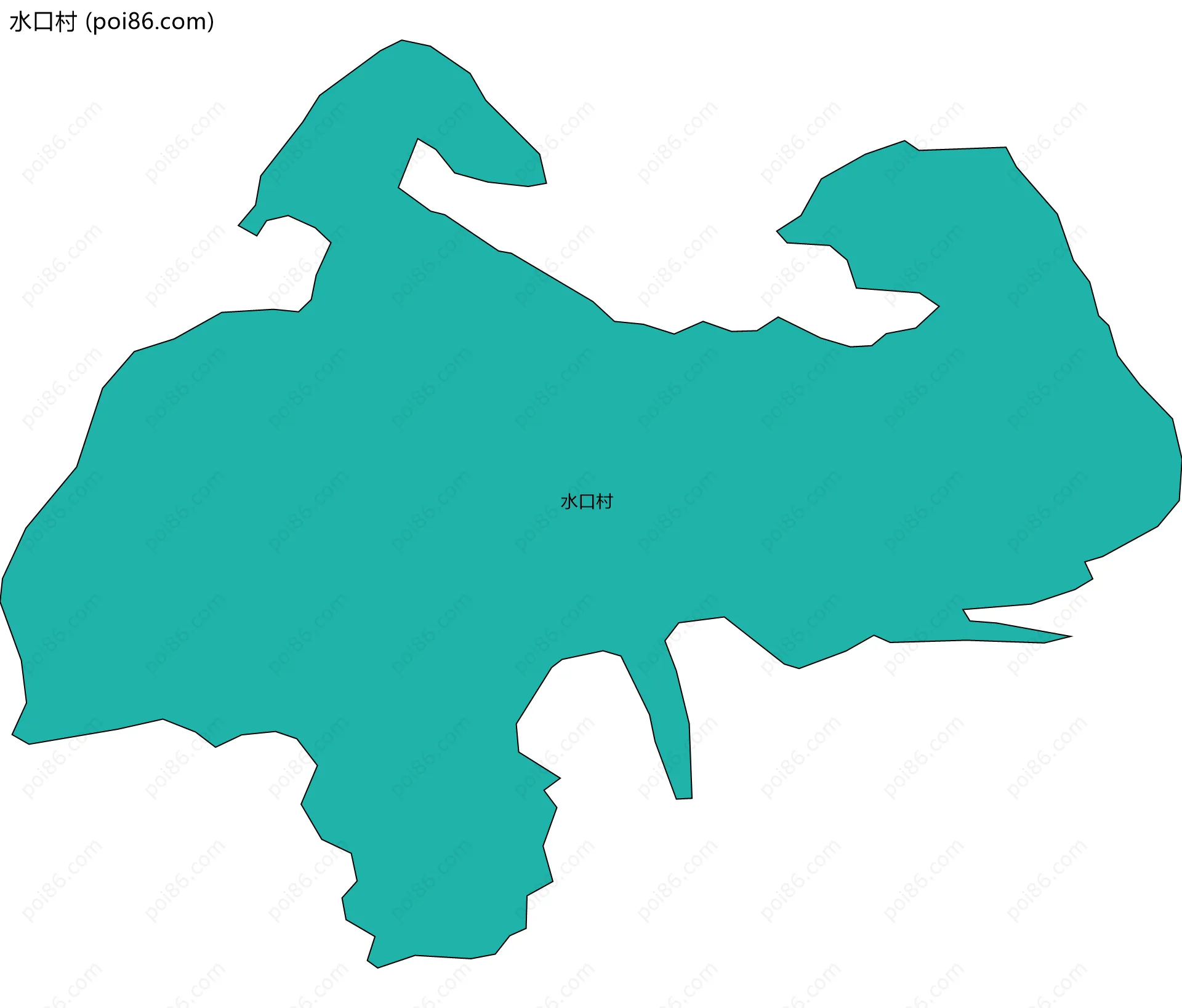 水口村边界地图