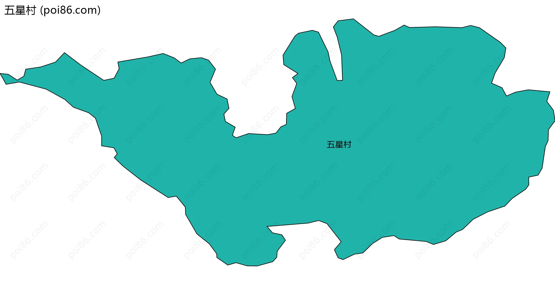 五星村边界地图