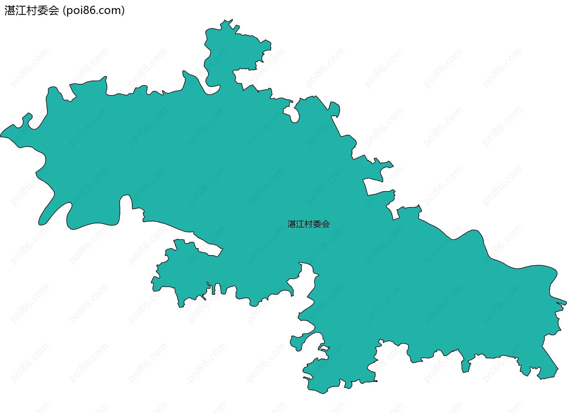 湛江村委会边界地图