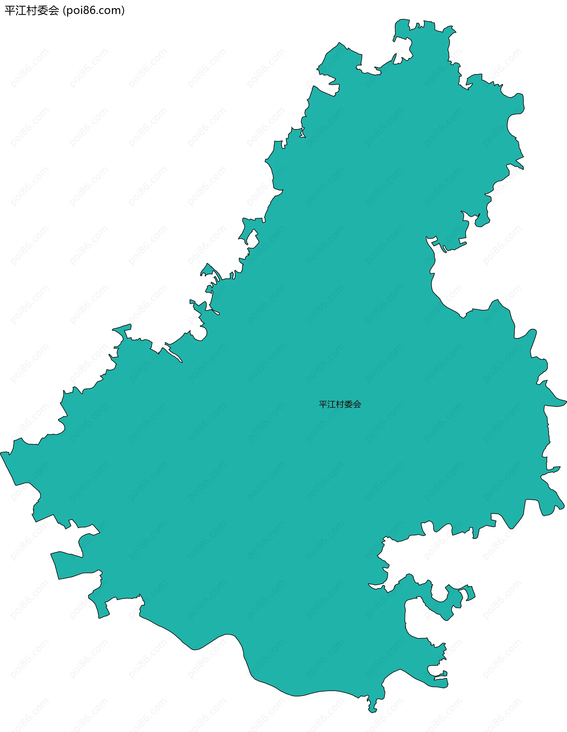 平江村委会边界地图