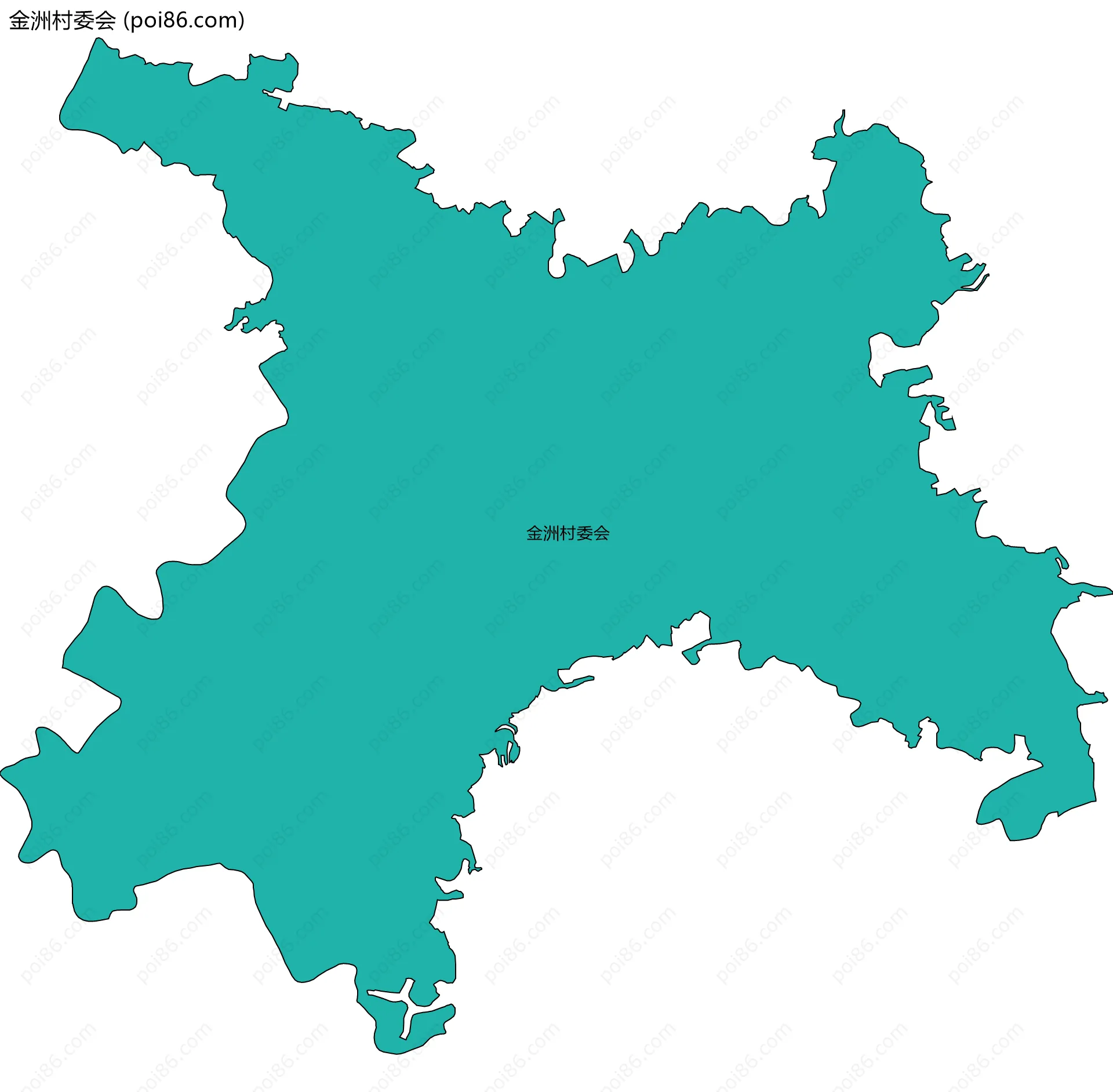 金洲村委会边界地图