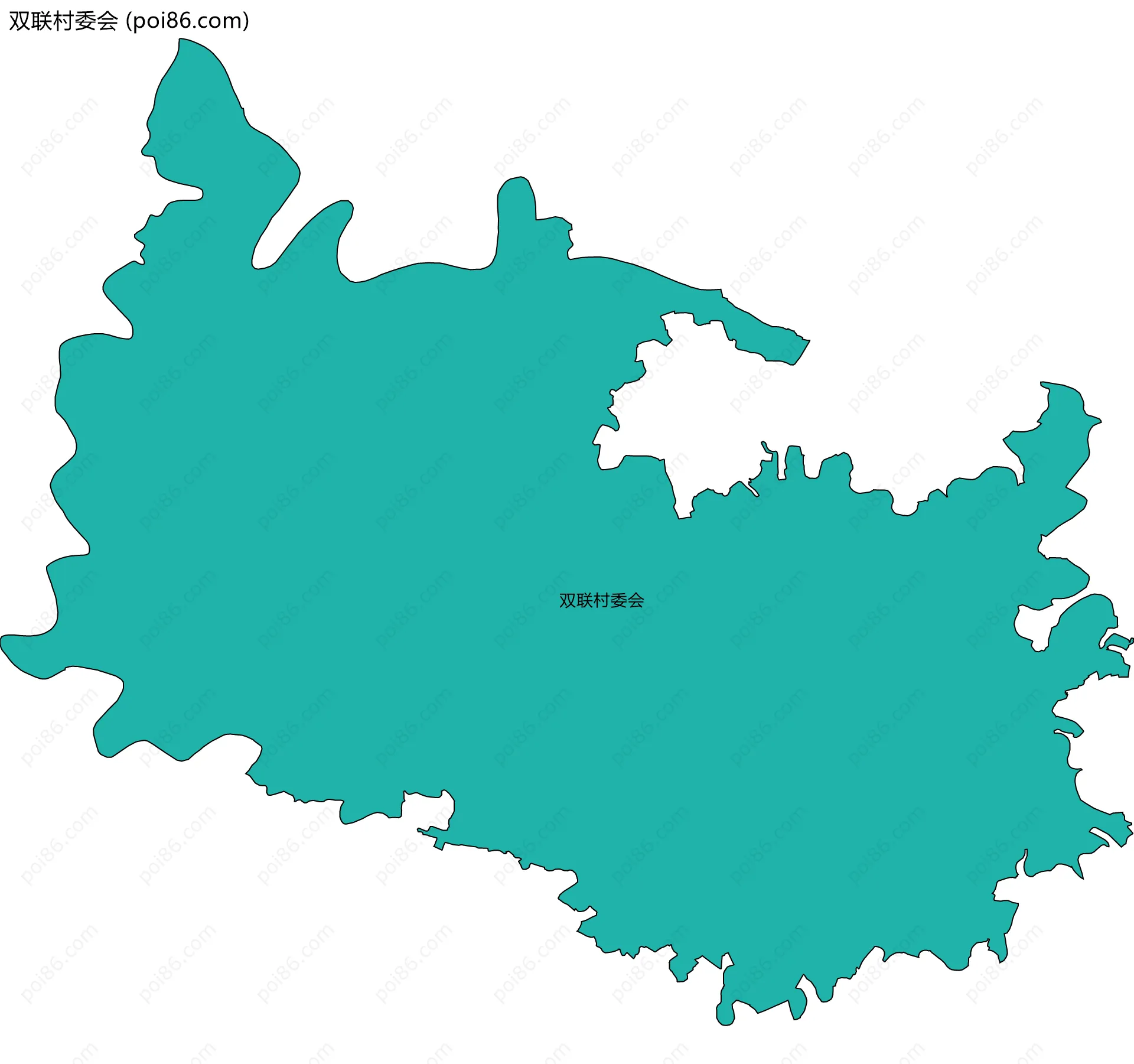 双联村委会边界地图