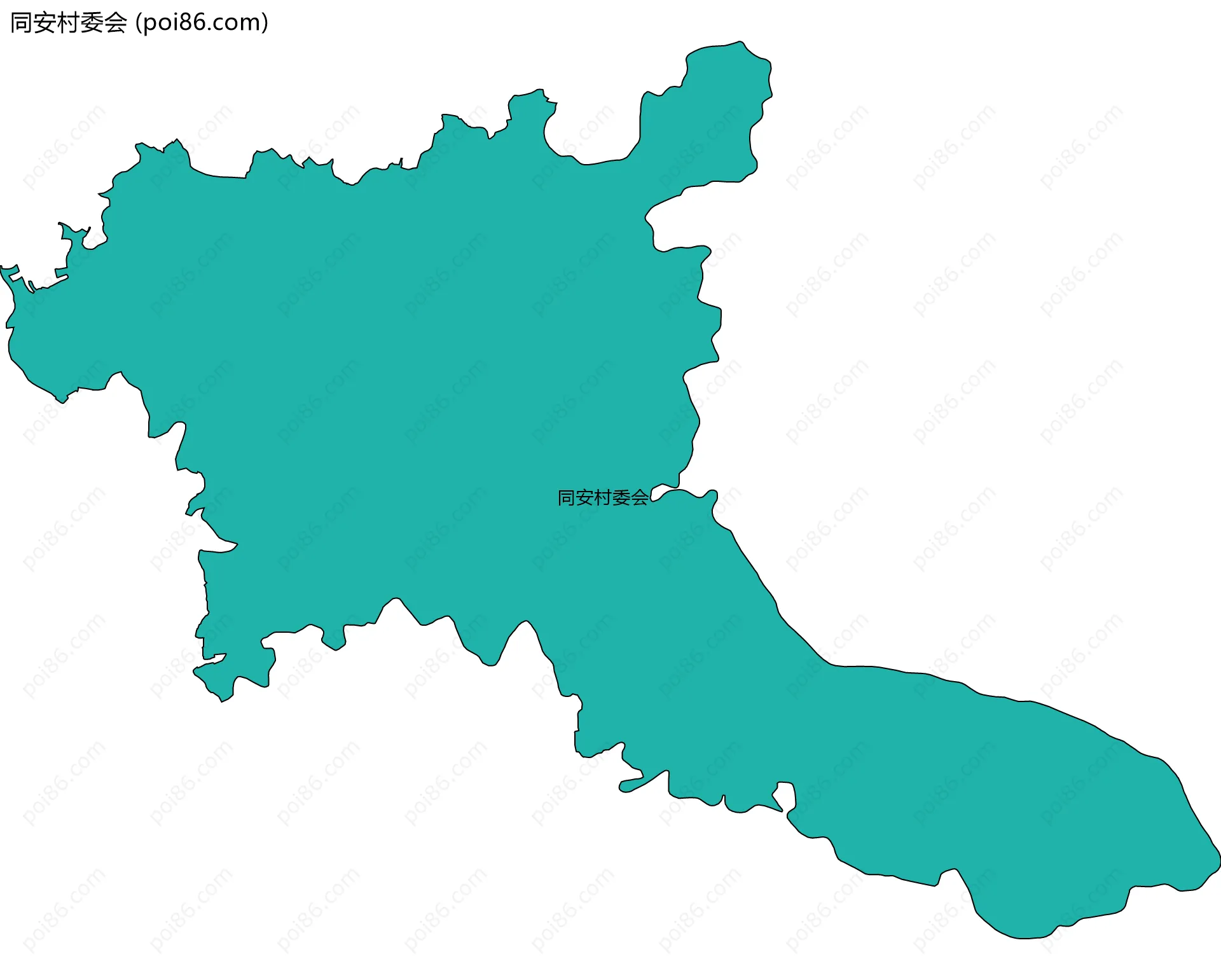 同安村委会边界地图