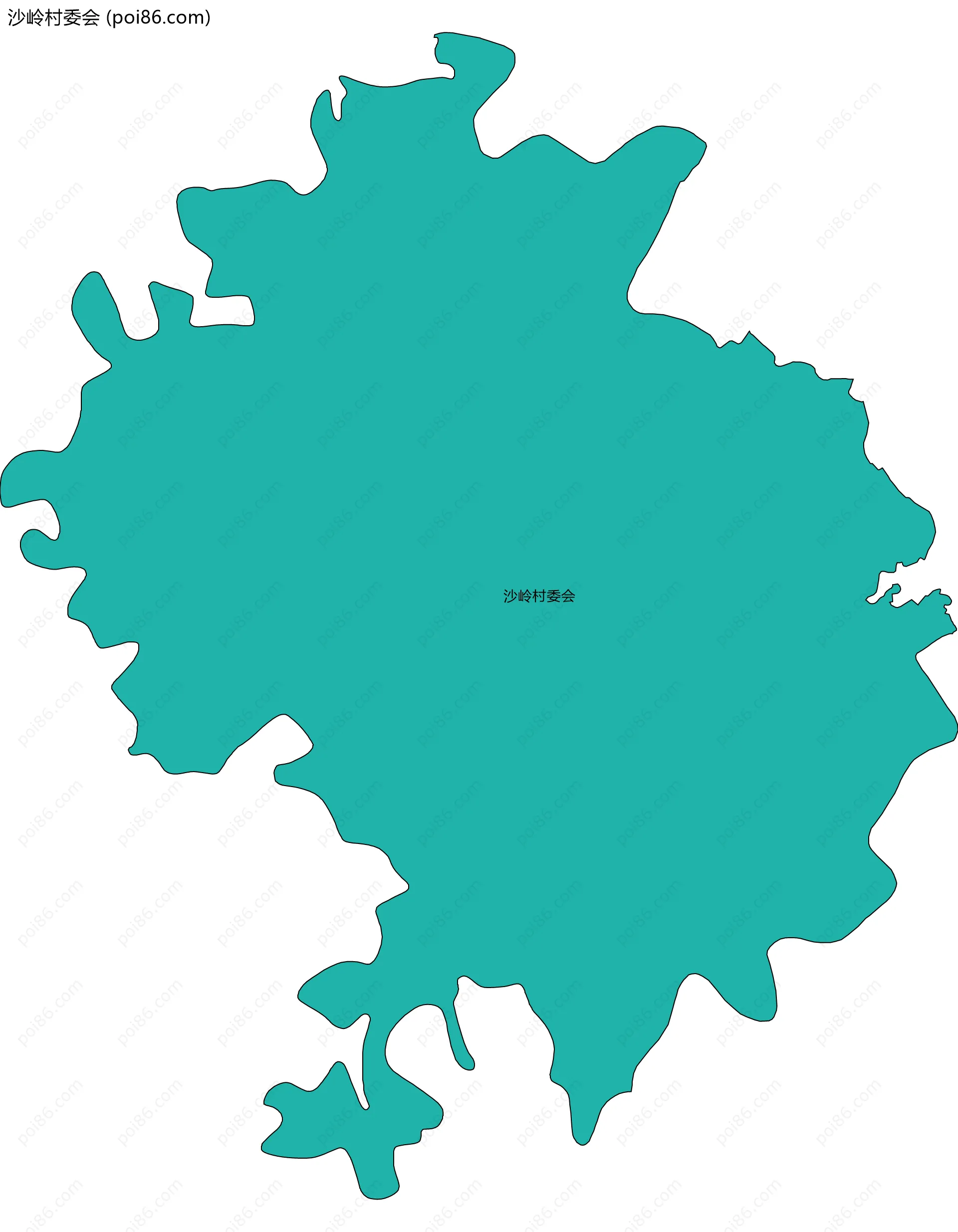 沙岭村委会边界地图