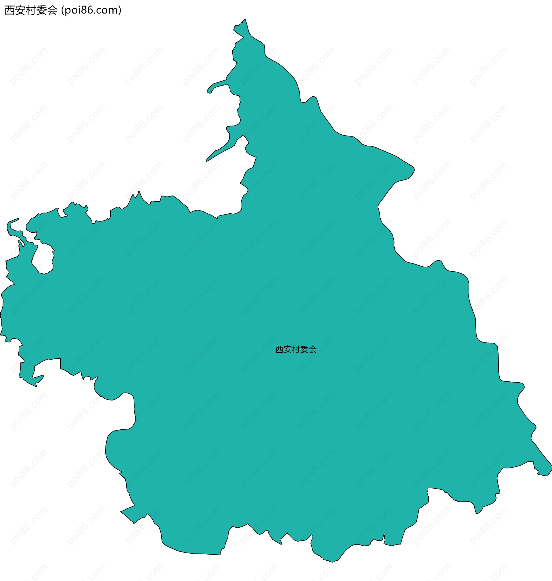 西安村委会边界地图