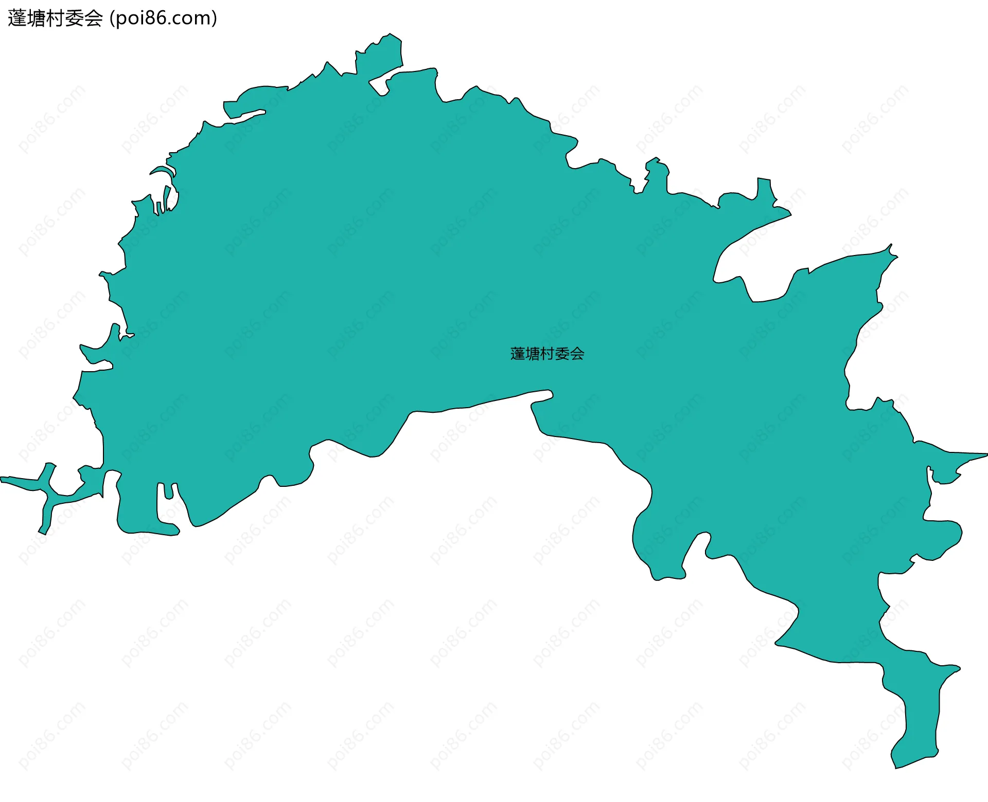 蓬塘村委会边界地图