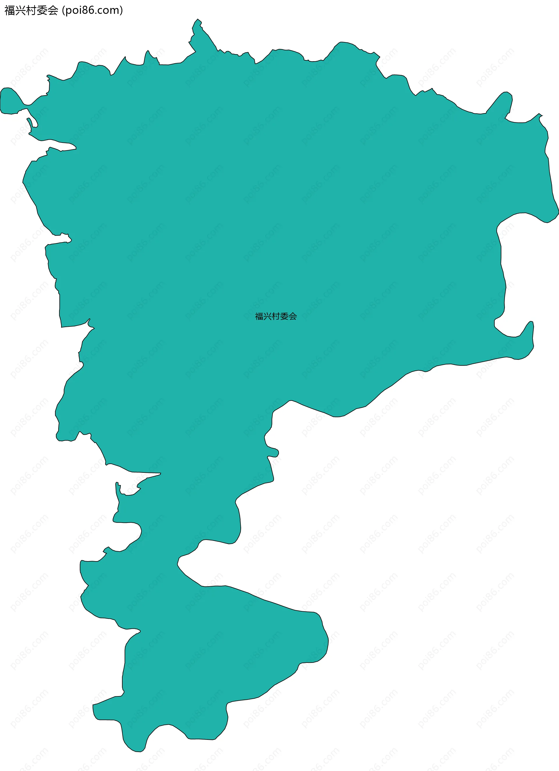 福兴村委会边界地图