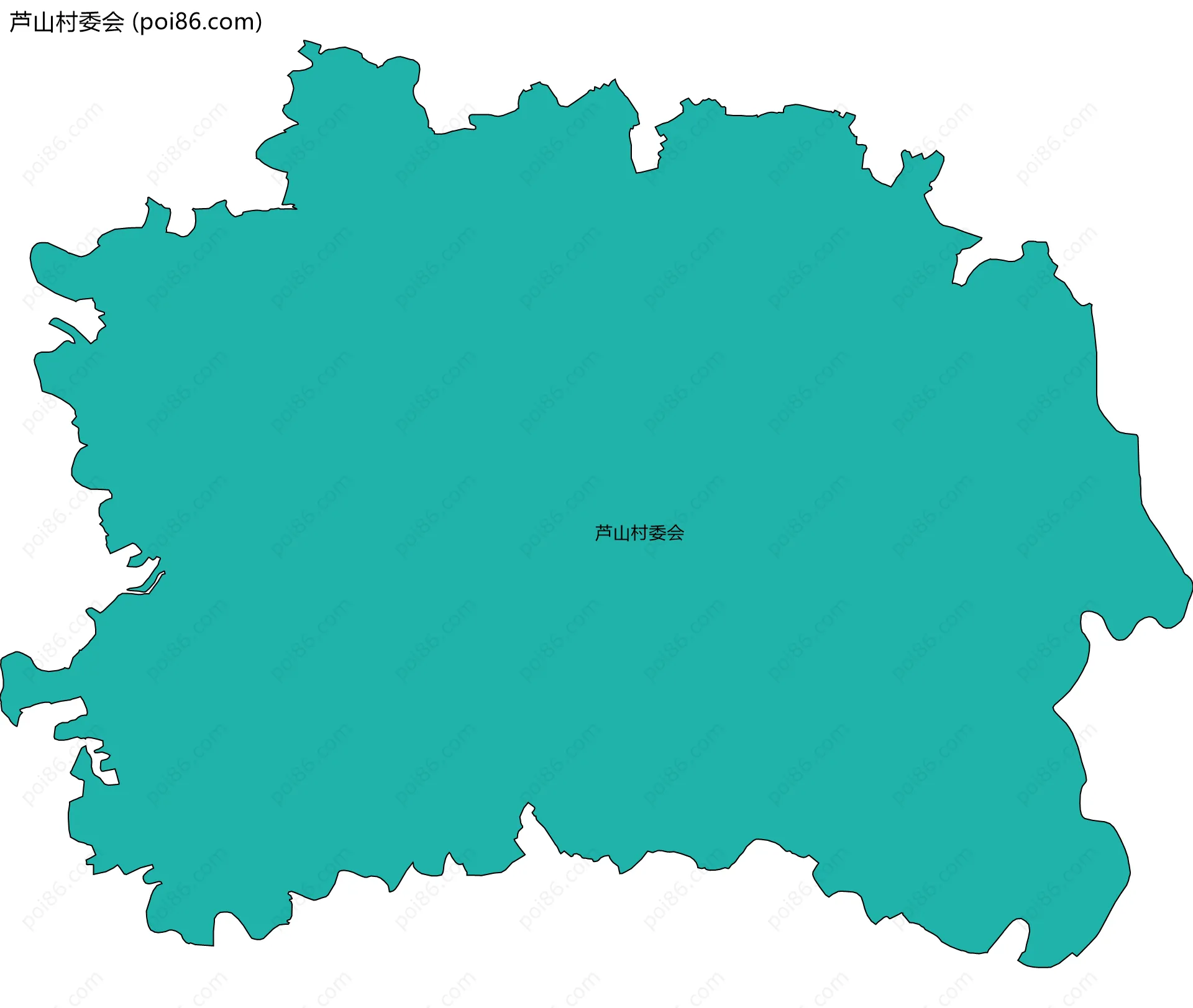 芦山村委会边界地图