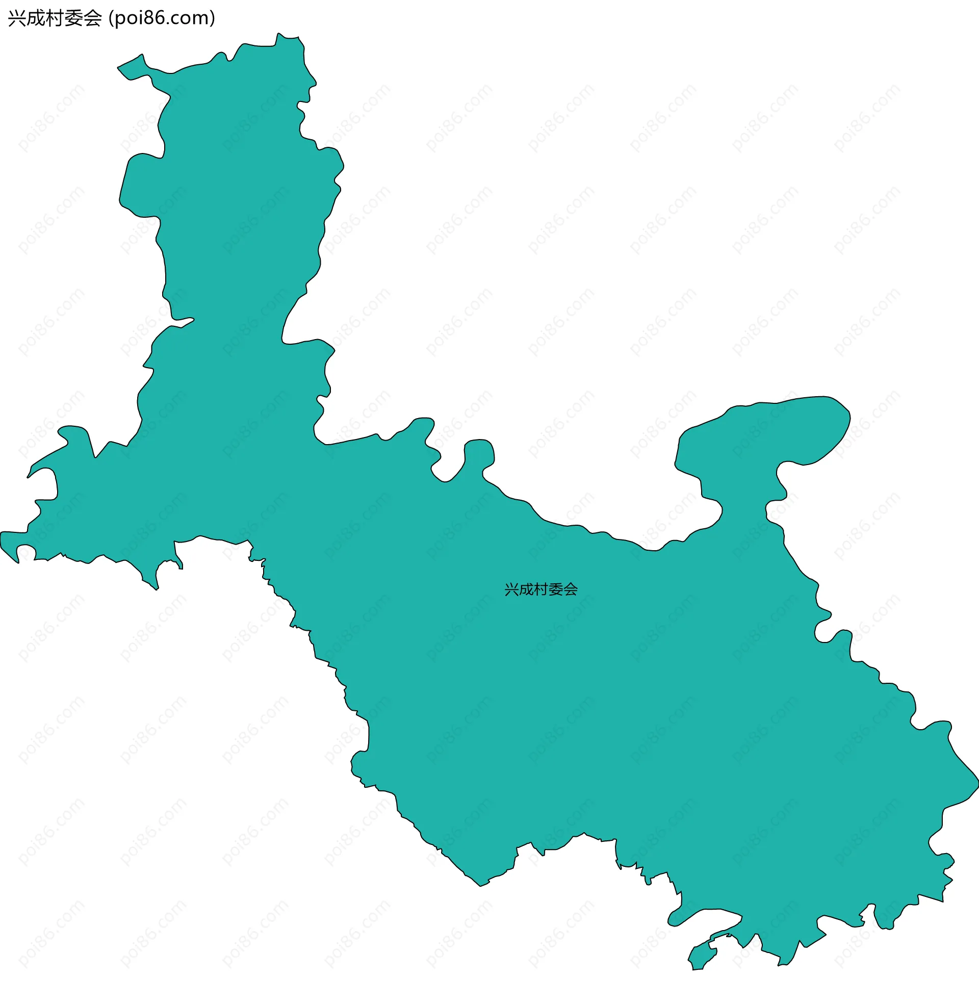 兴成村委会边界地图