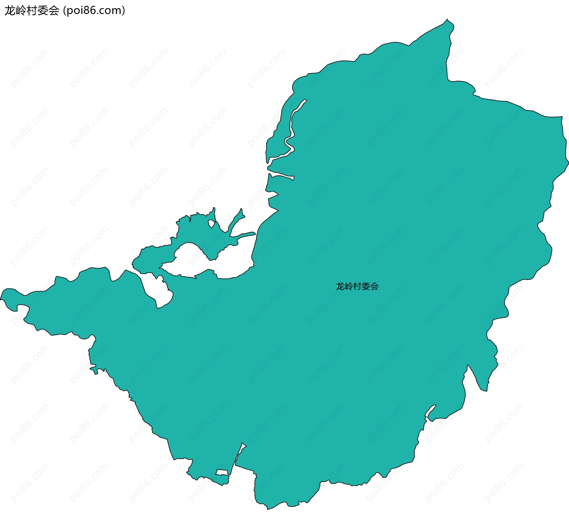 龙岭村委会边界地图