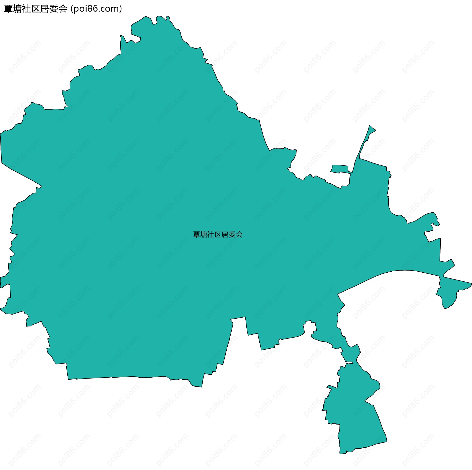 覃塘社区居委会边界地图