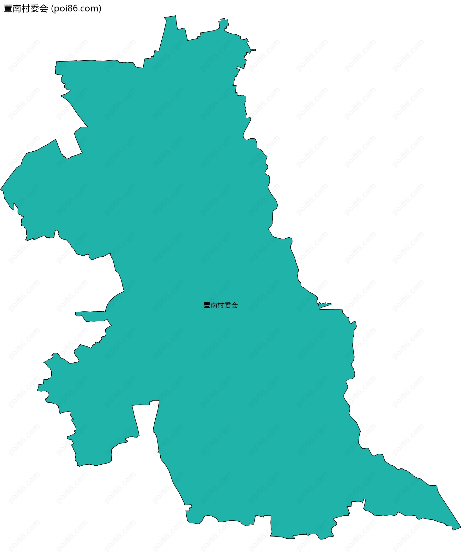 覃南村委会边界地图