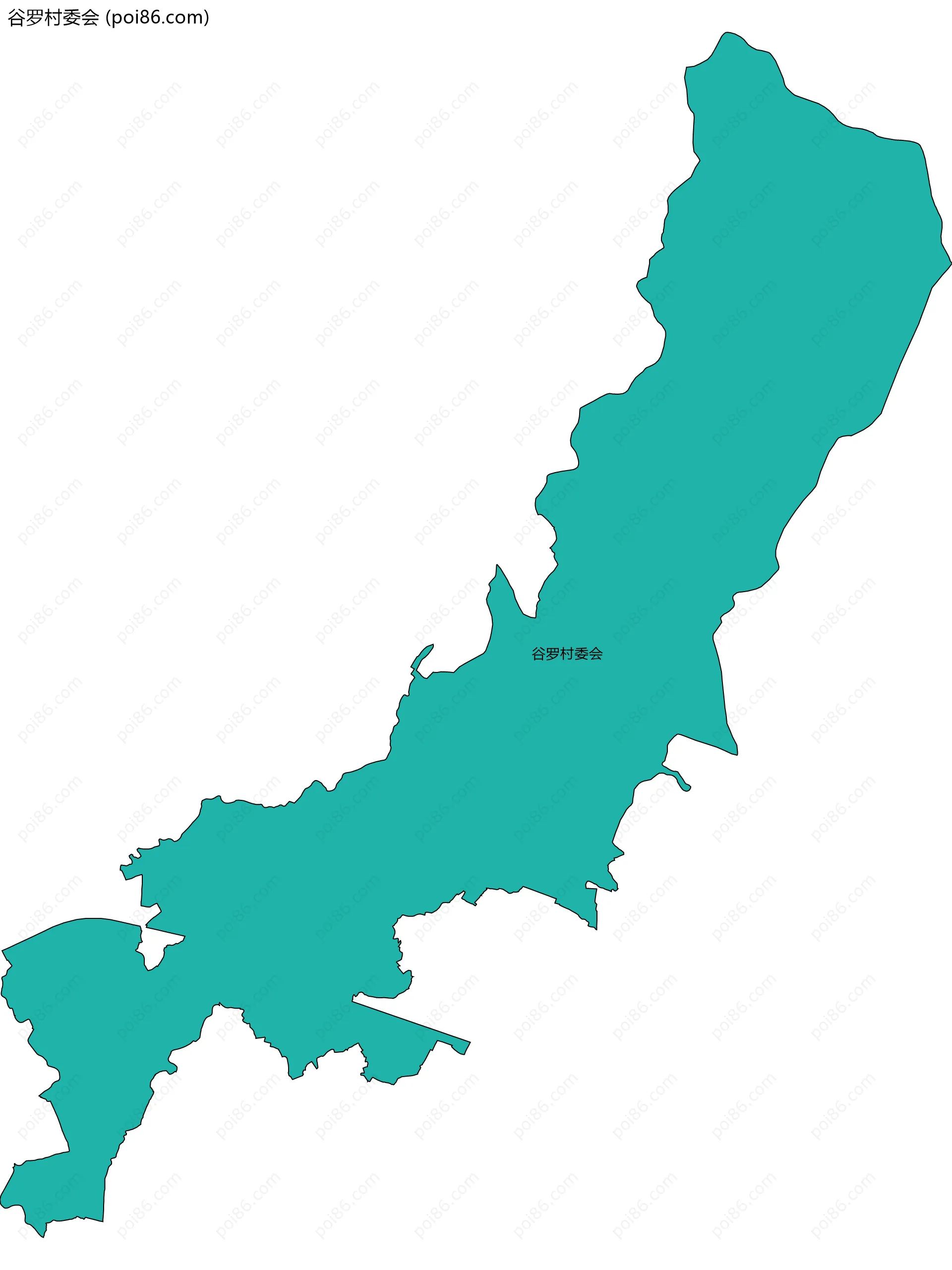 谷罗村委会边界地图