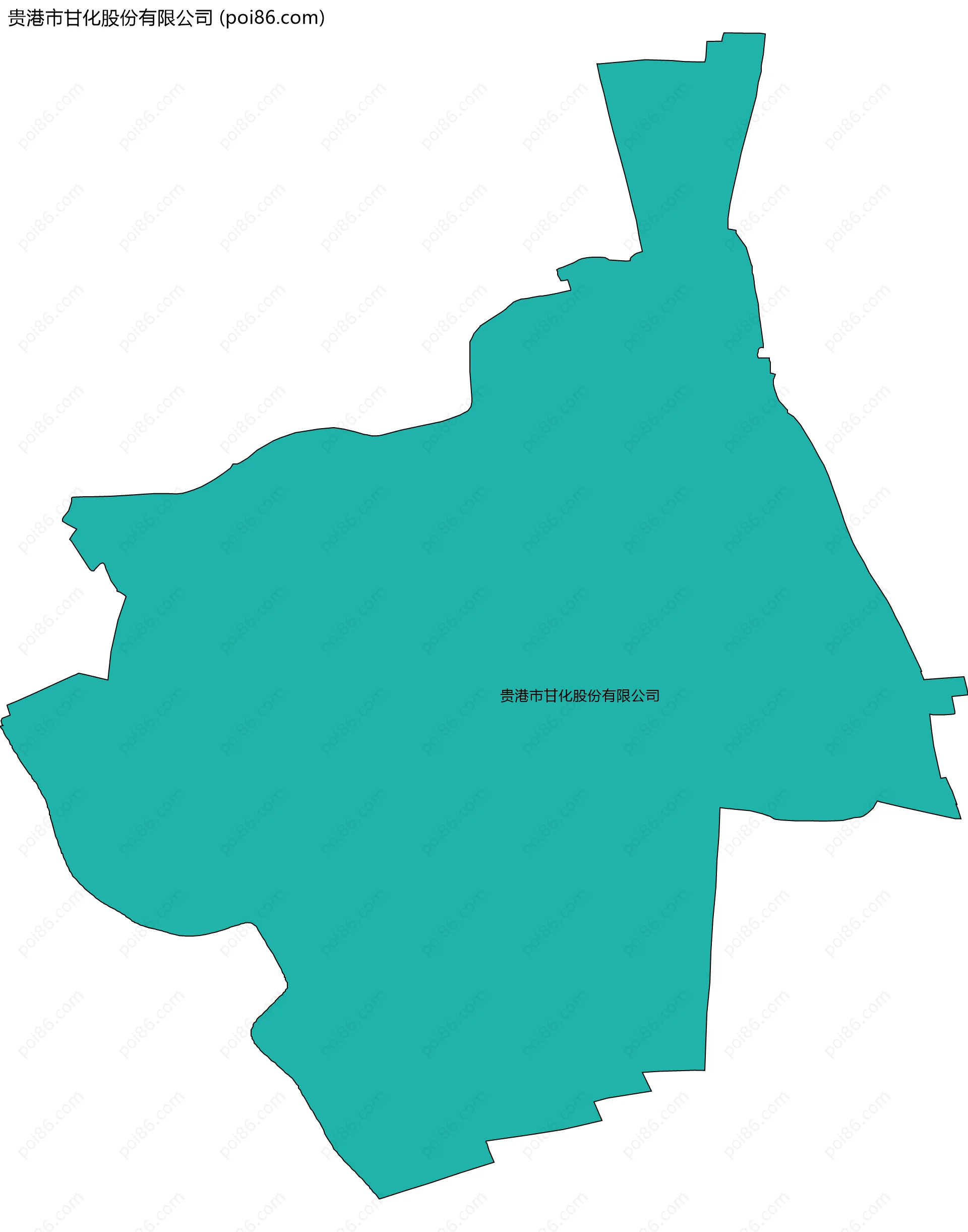 贵港市甘化股份有限公司边界地图