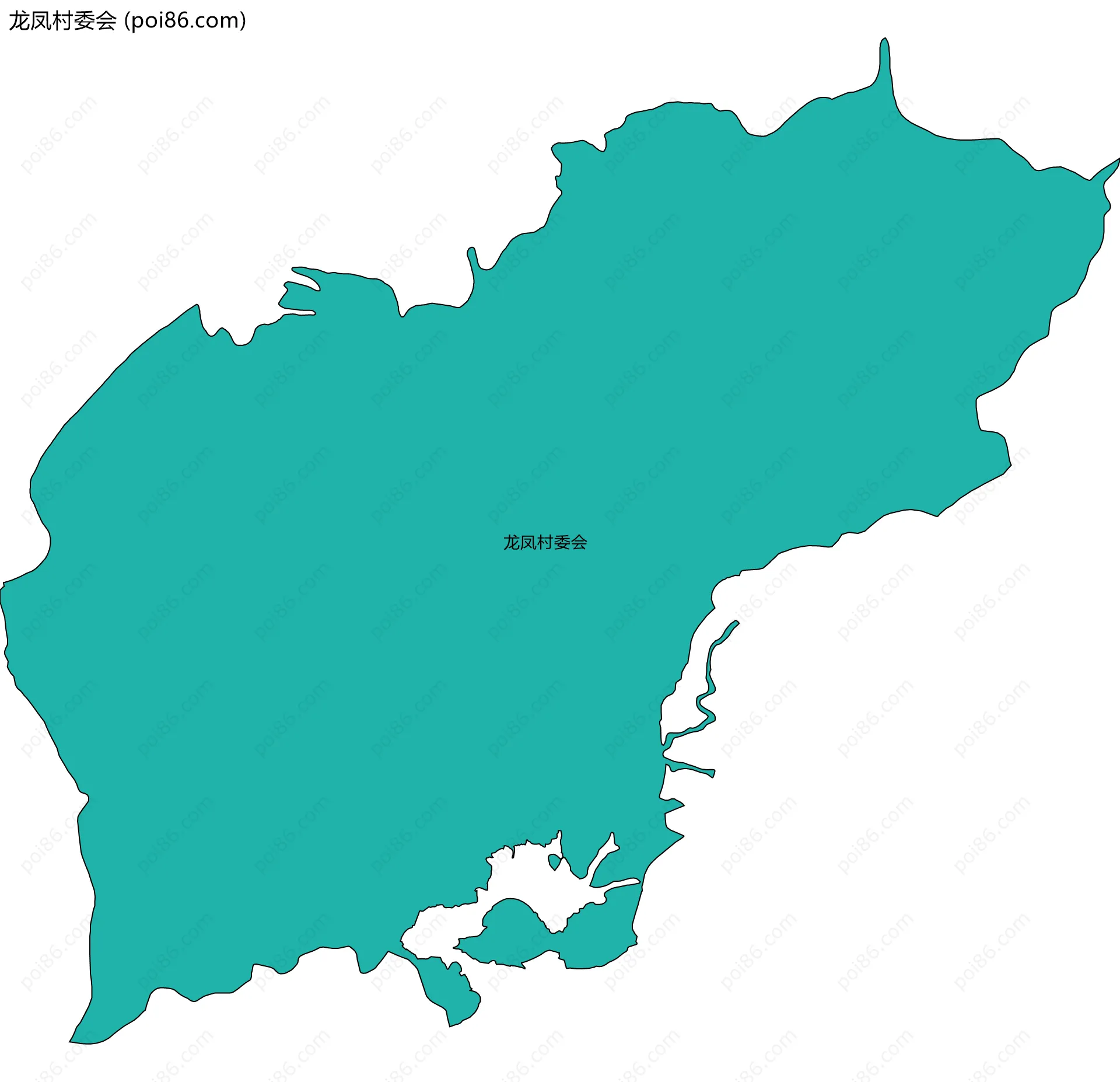 龙凤村委会边界地图