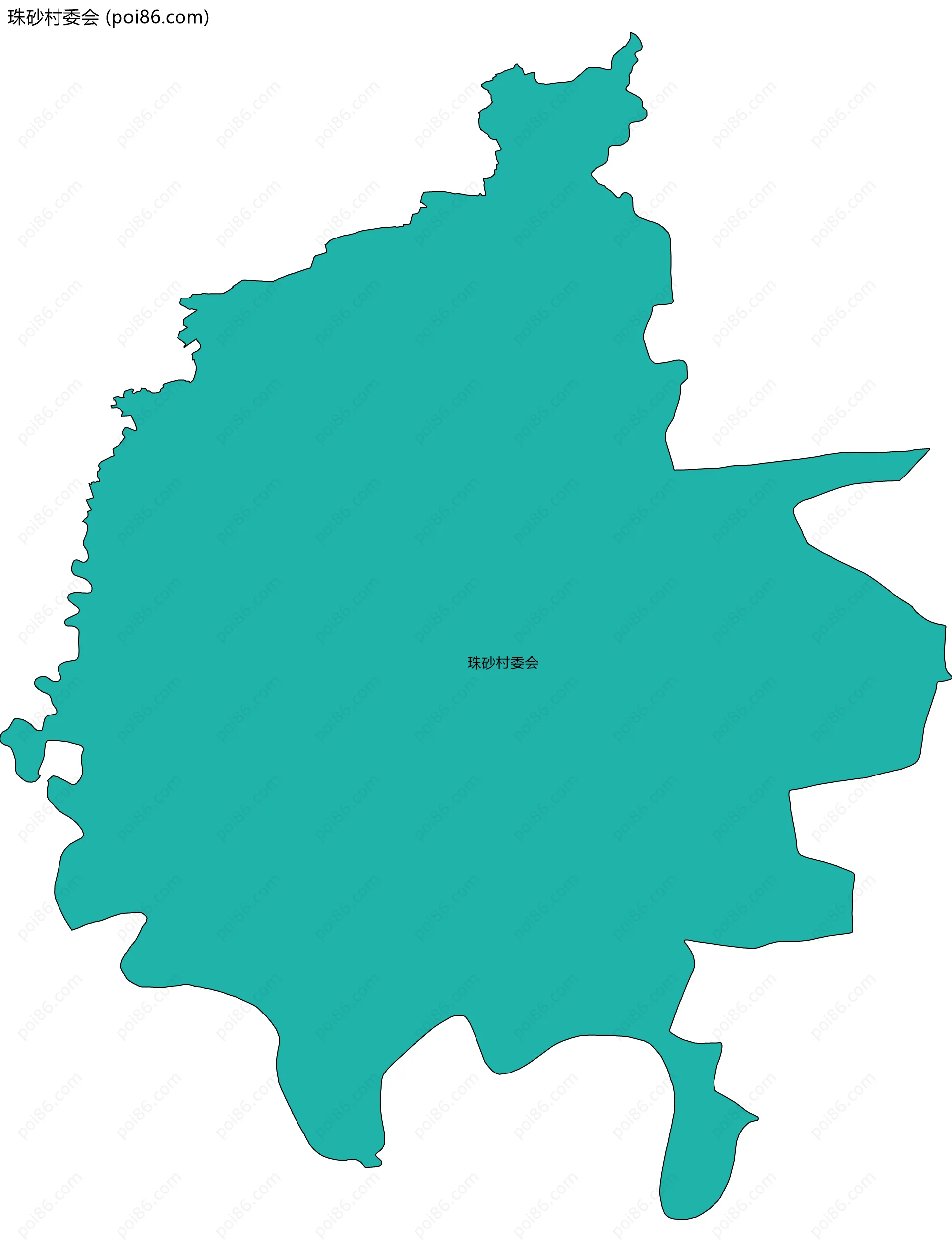 珠砂村委会边界地图