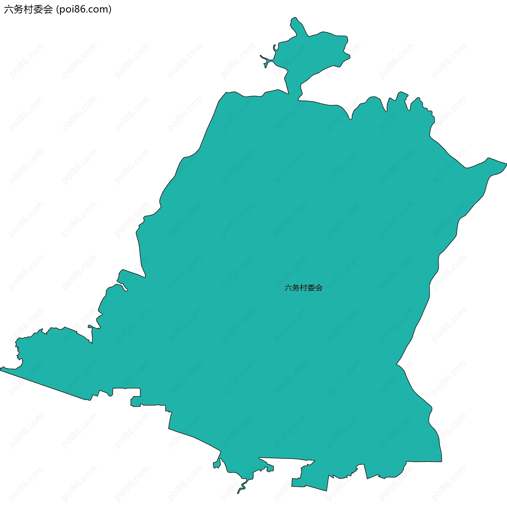 六务村委会边界地图