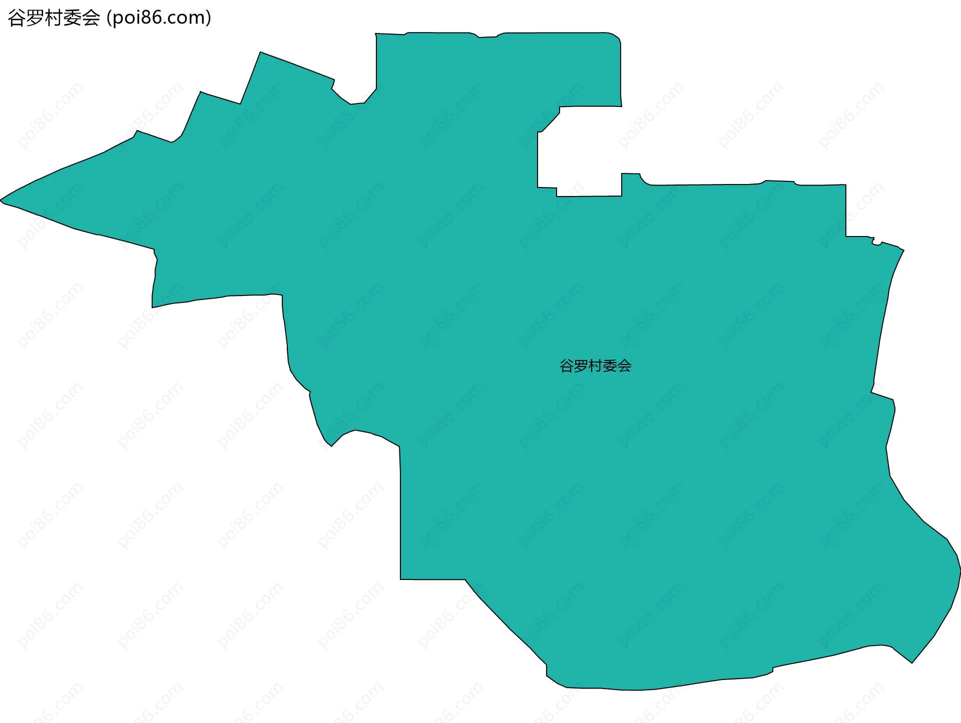 谷罗村委会边界地图