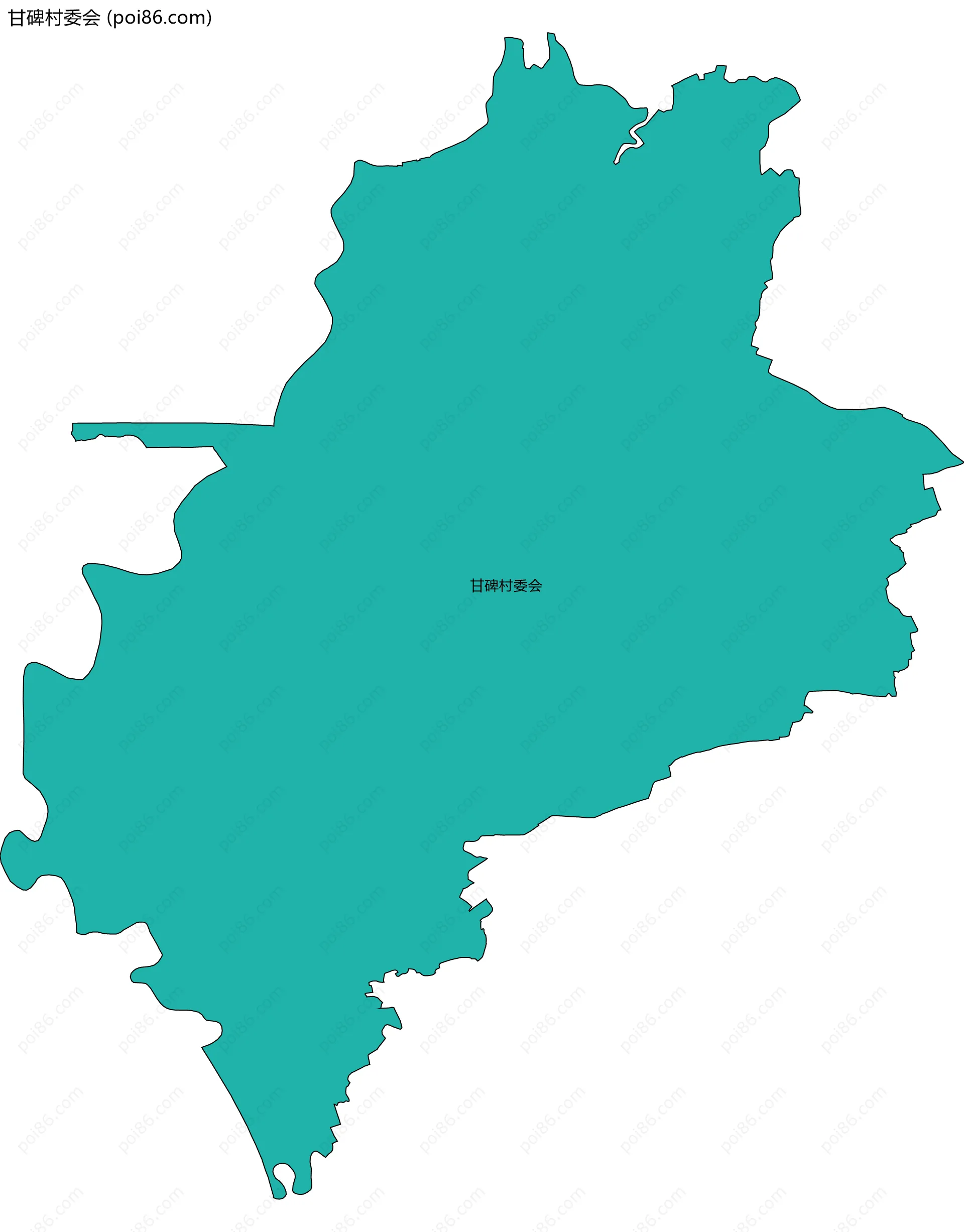 甘碑村委会边界地图
