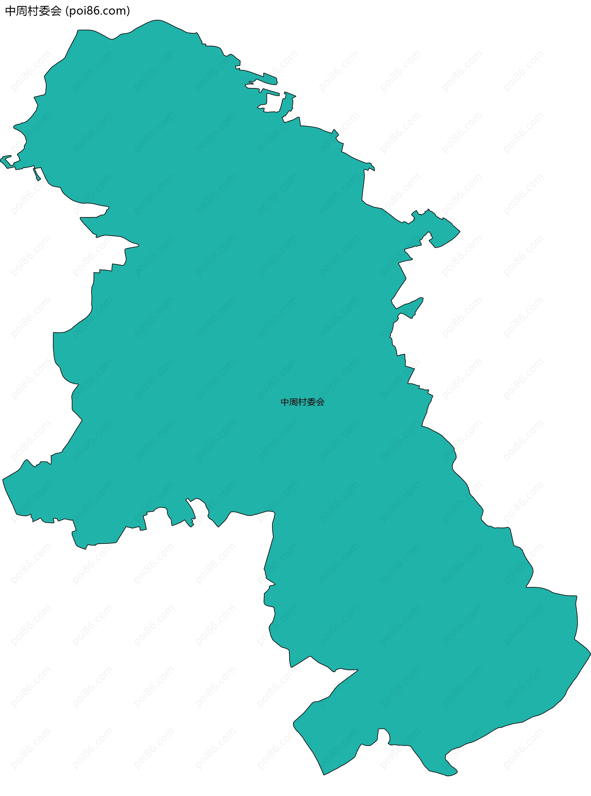 中周村委会边界地图
