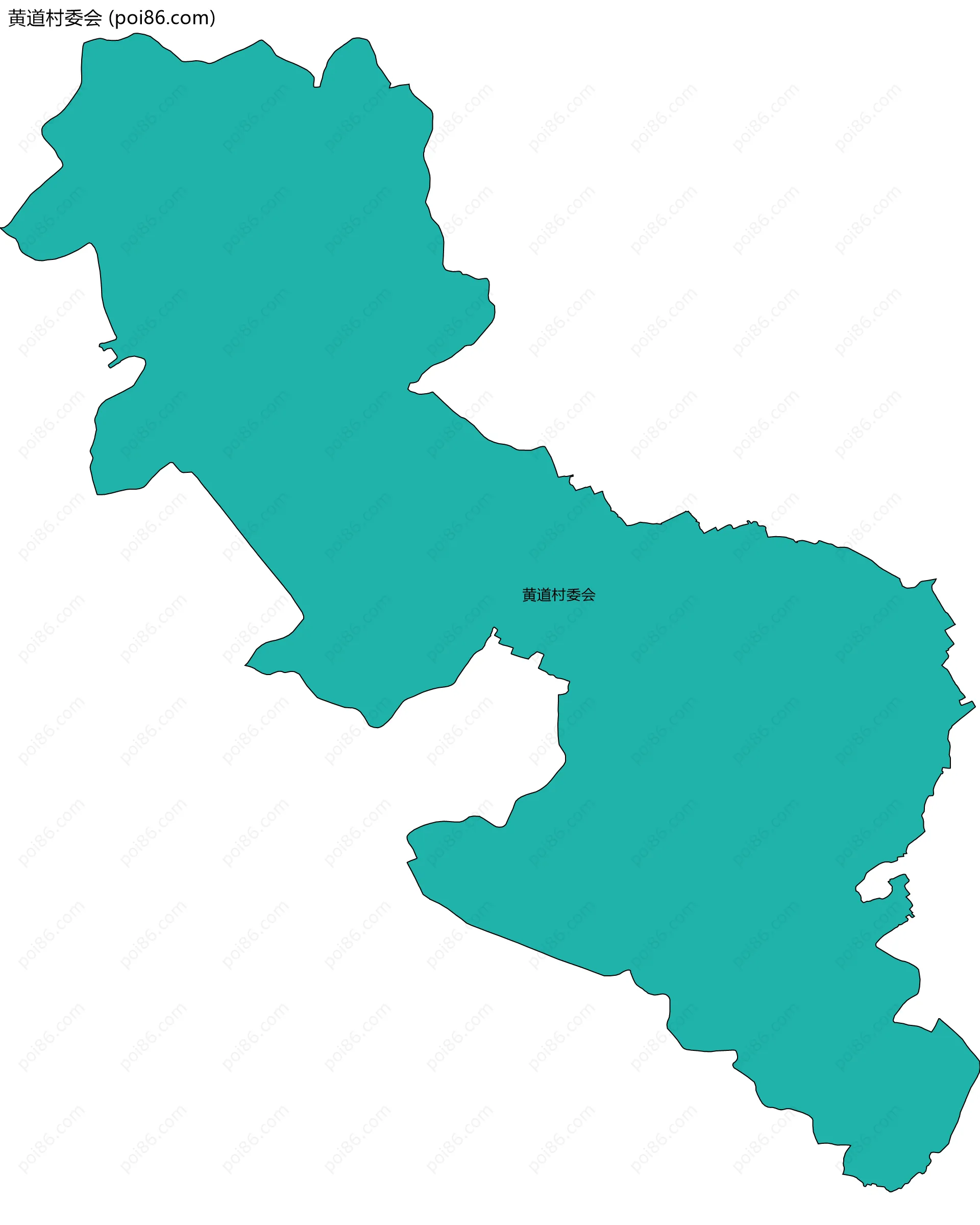 黄道村委会边界地图