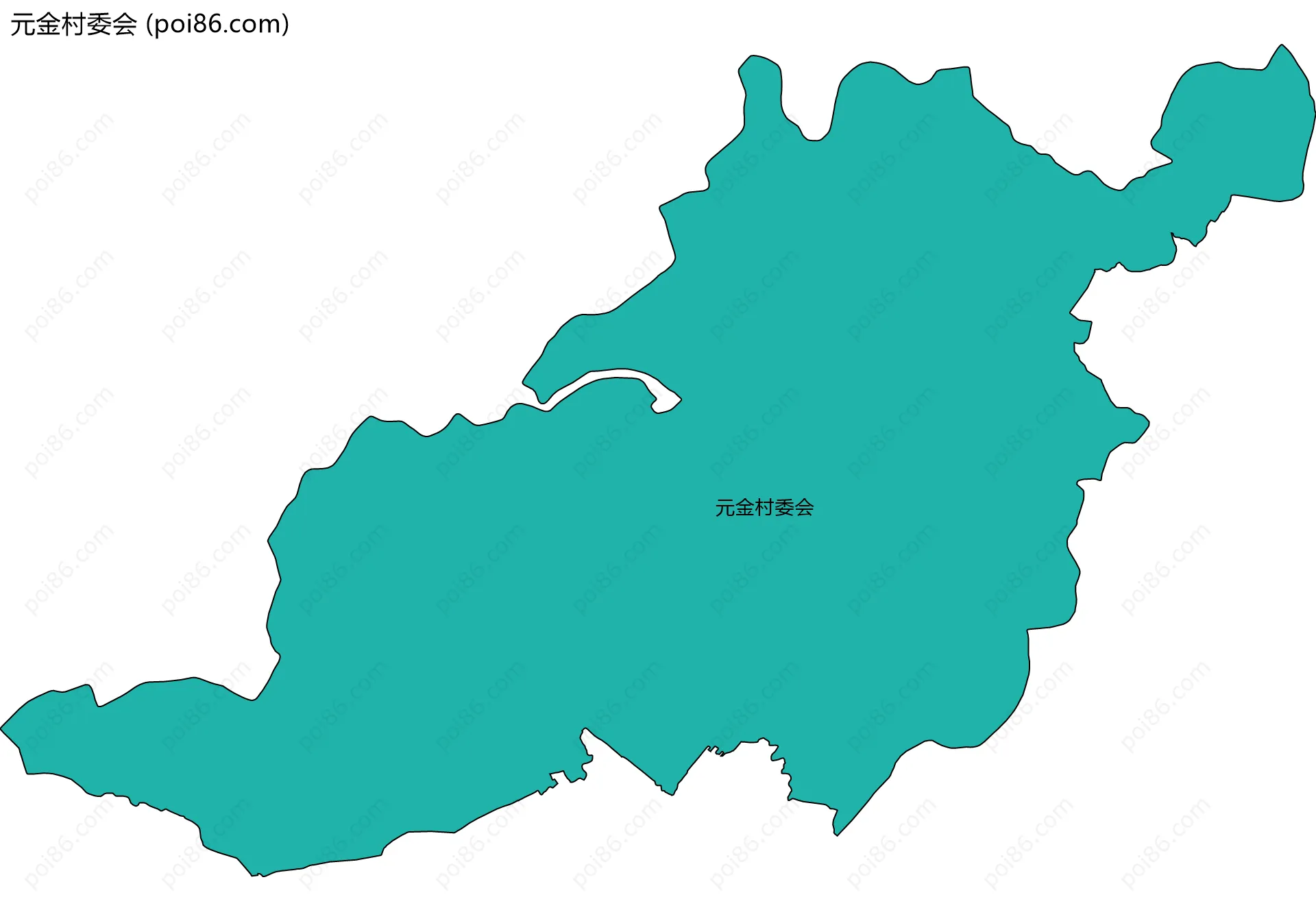 元金村委会边界地图