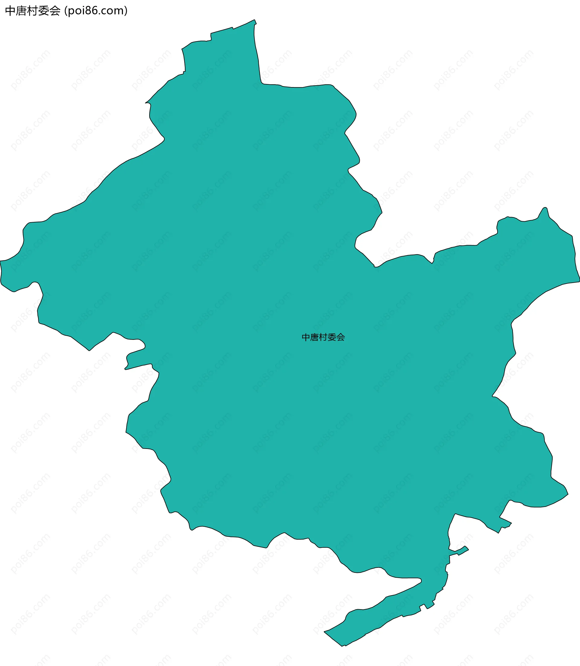 中唐村委会边界地图