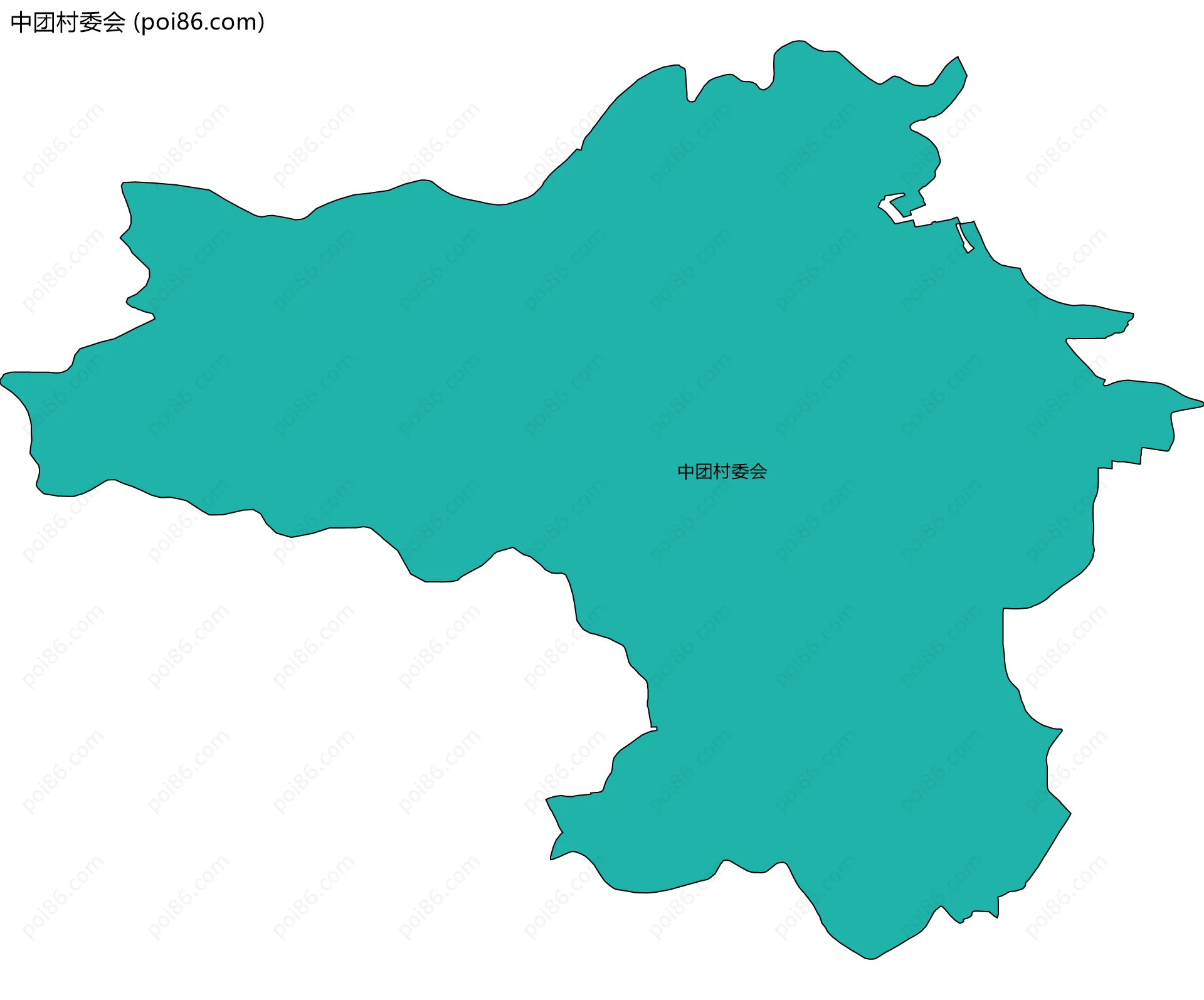 中团村委会边界地图