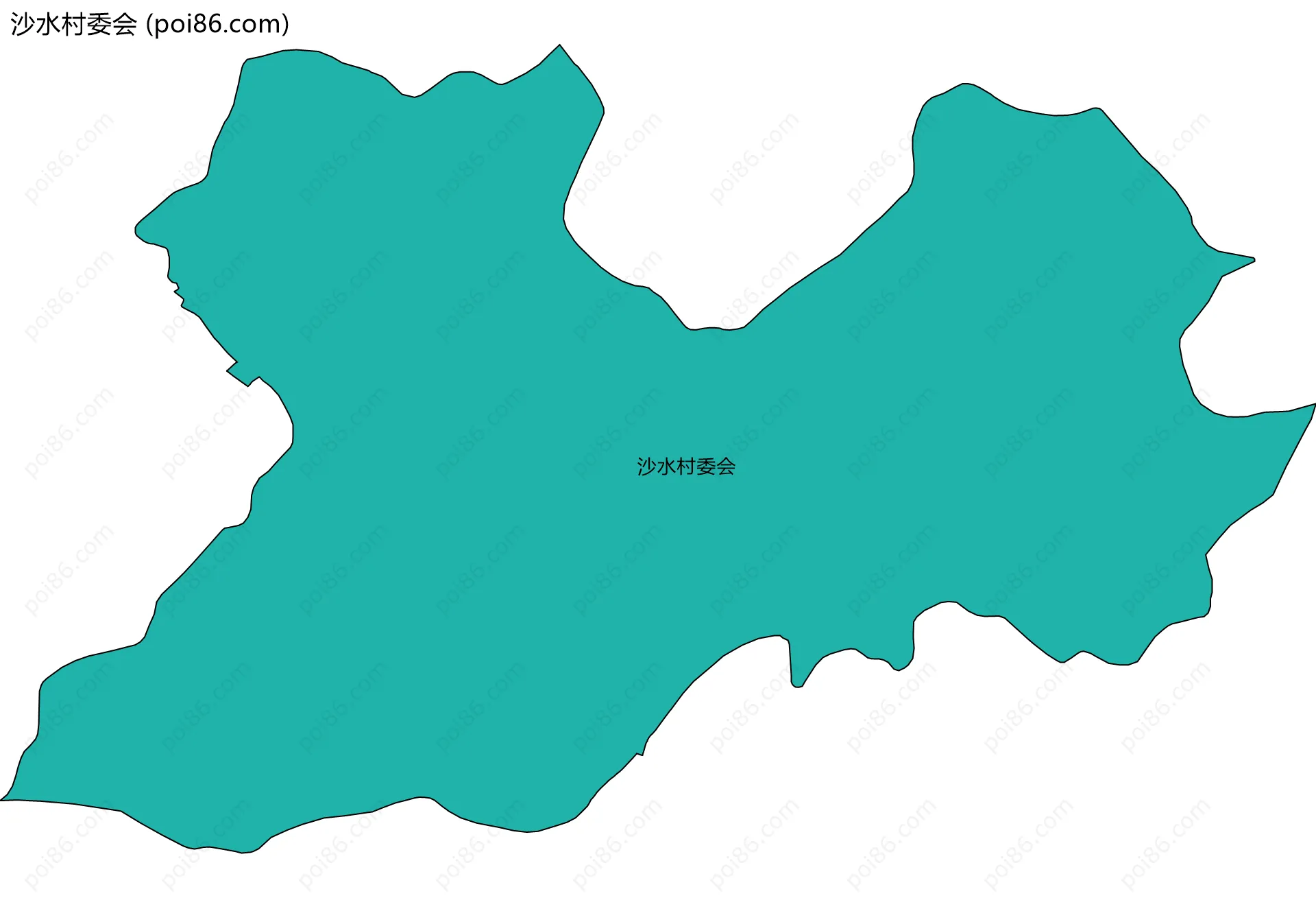 沙水村委会边界地图