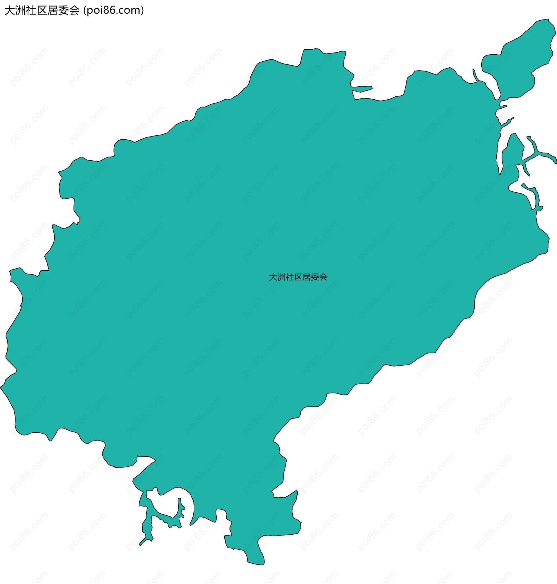 大洲社区居委会边界地图