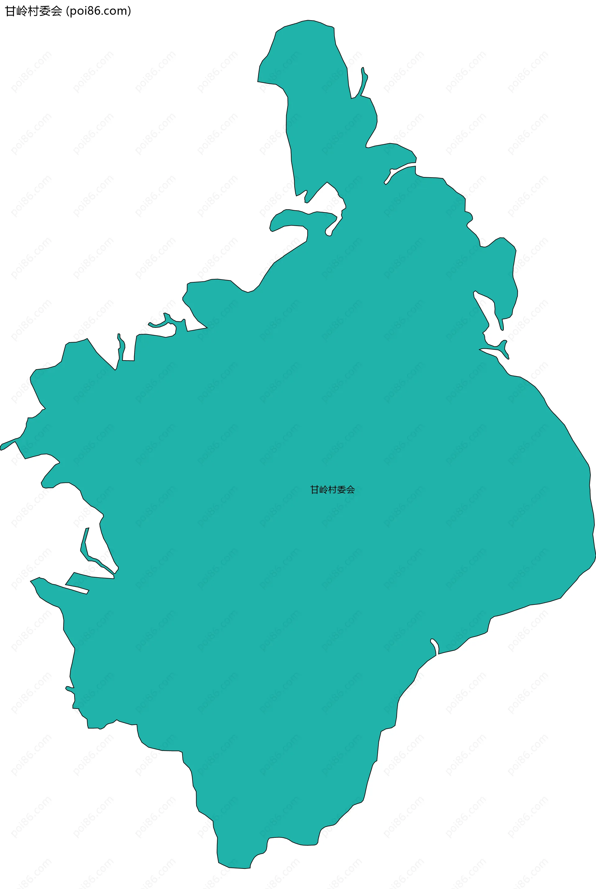 甘岭村委会边界地图