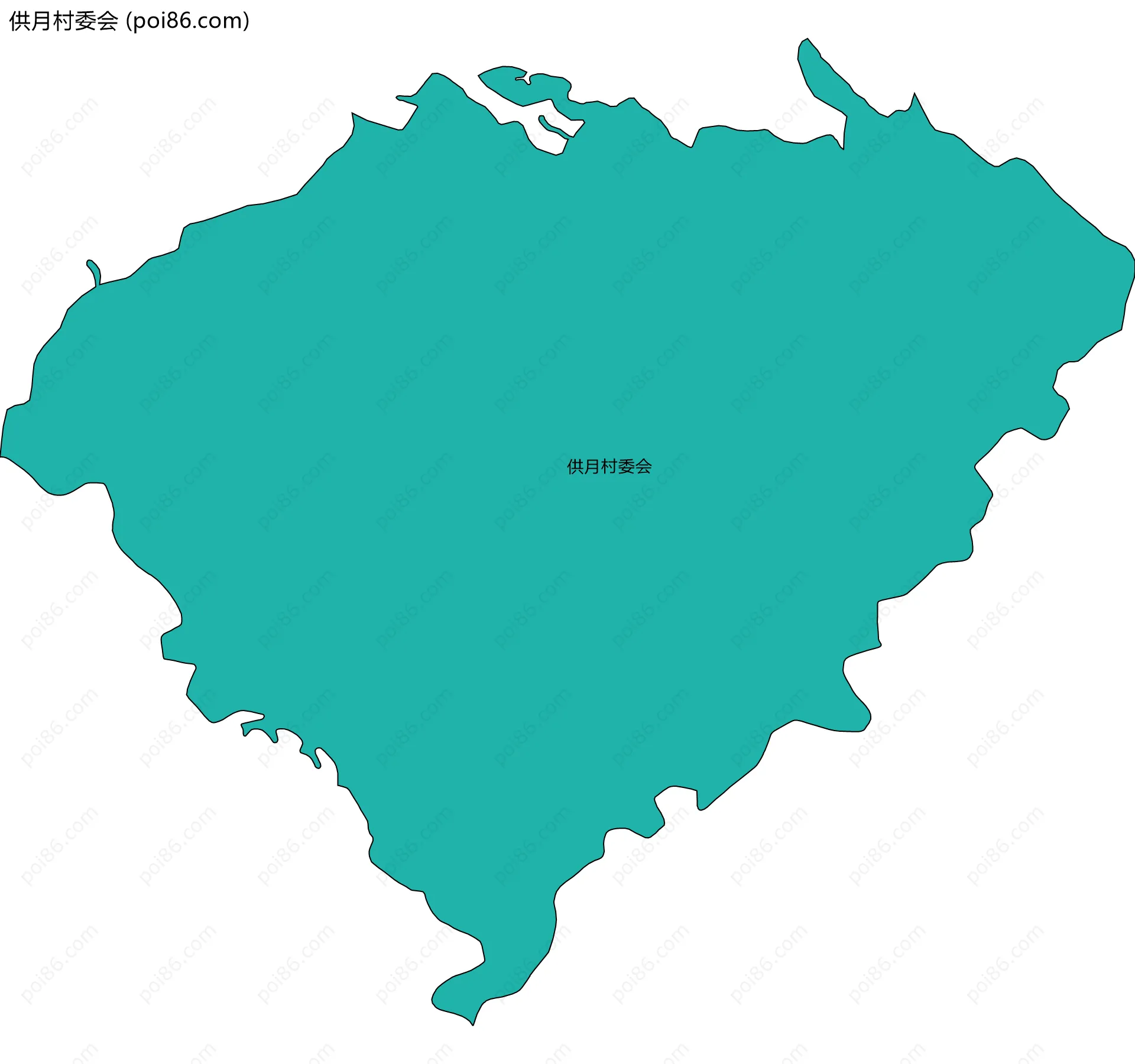 供月村委会边界地图