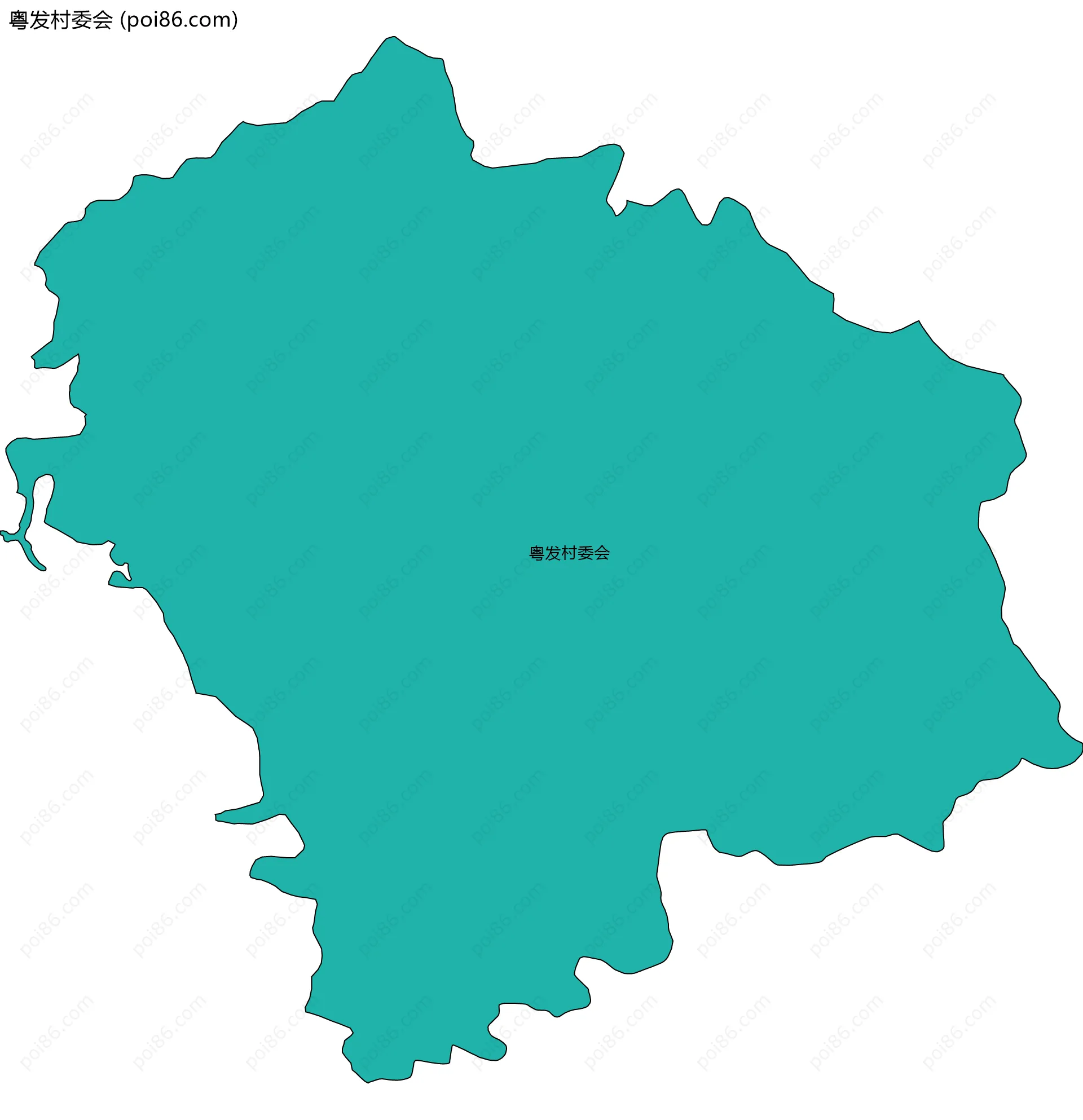 粤发村委会边界地图